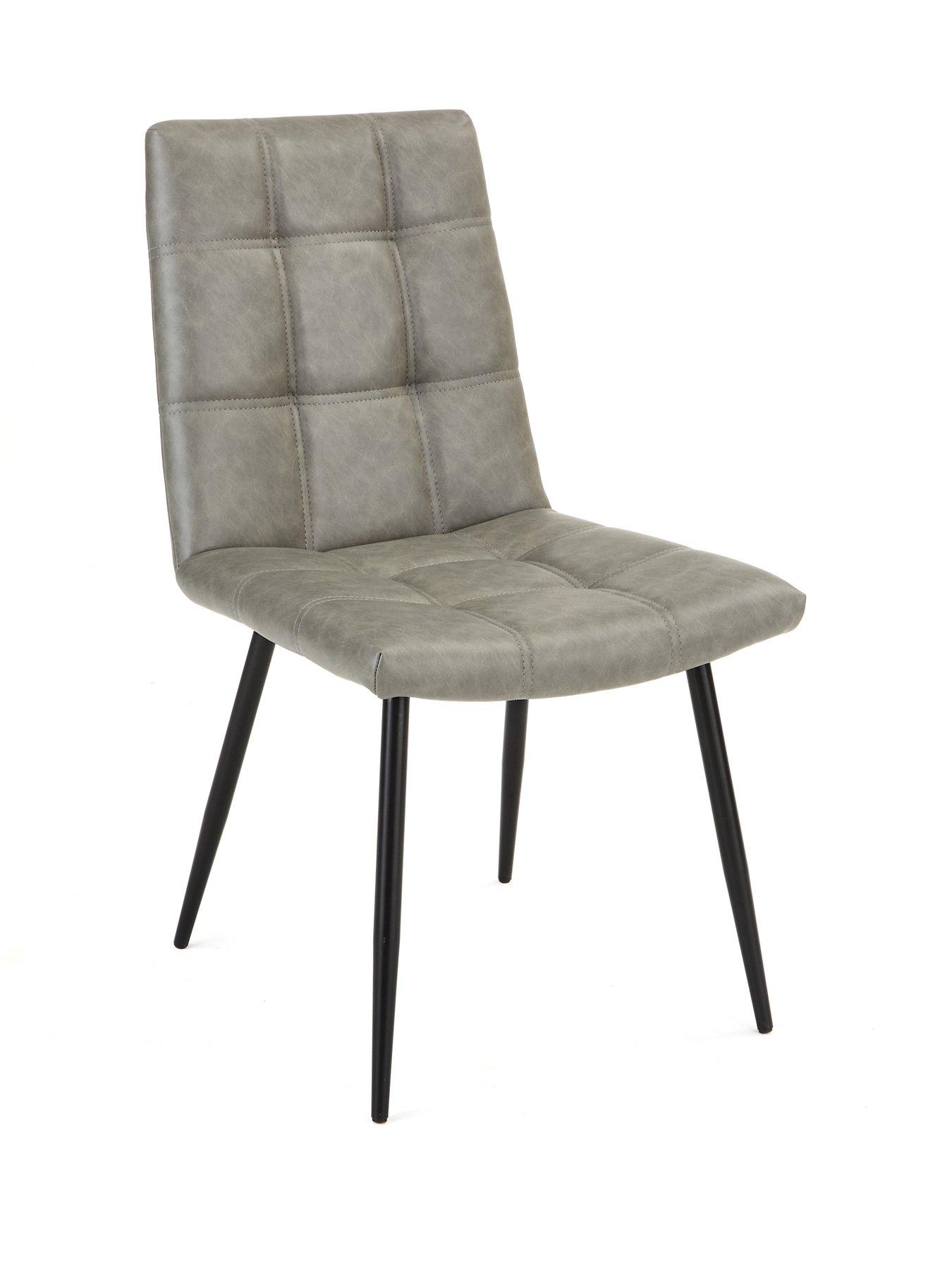 Image 4 of 6 of Very Home Chopstick 160 cm Rectangle Wood Top Dining Table + 4 Harlem Grey Chairs