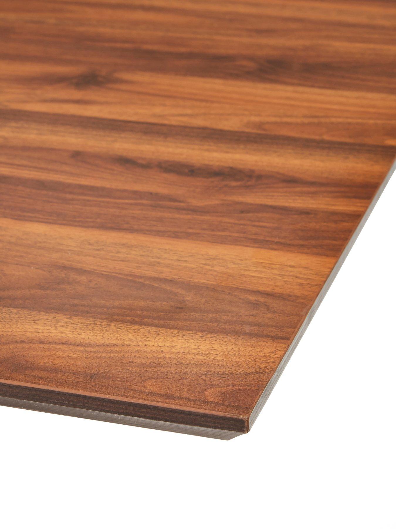 Image 6 of 6 of Very Home Chopstick 160 cm Rectangle Wood Top Dining Table + 4 Harlem Grey Chairs