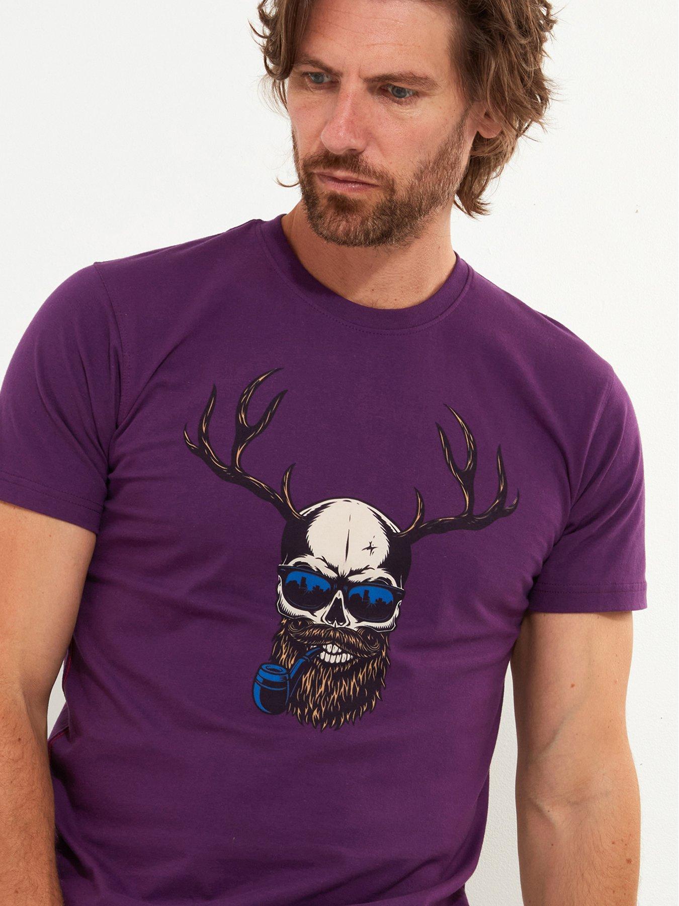 Skull print t shirt clearance