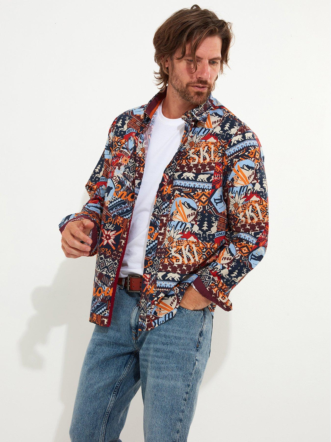 Image 4 of 6 of Joe Browns Winter Ski Patchwork Shirt - Yellow