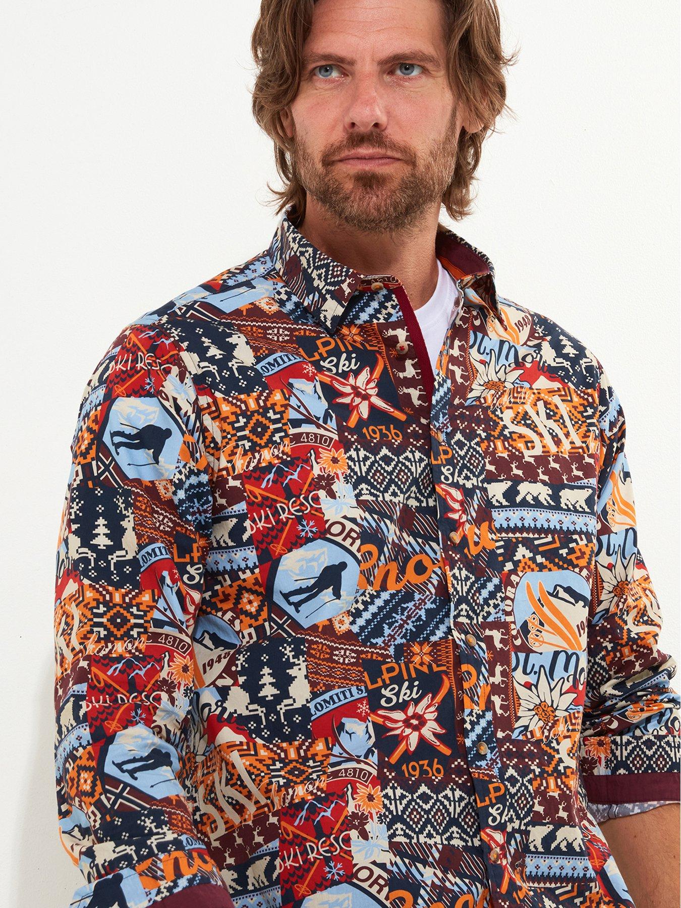Image 5 of 6 of Joe Browns Winter Ski Patchwork Shirt - Yellow