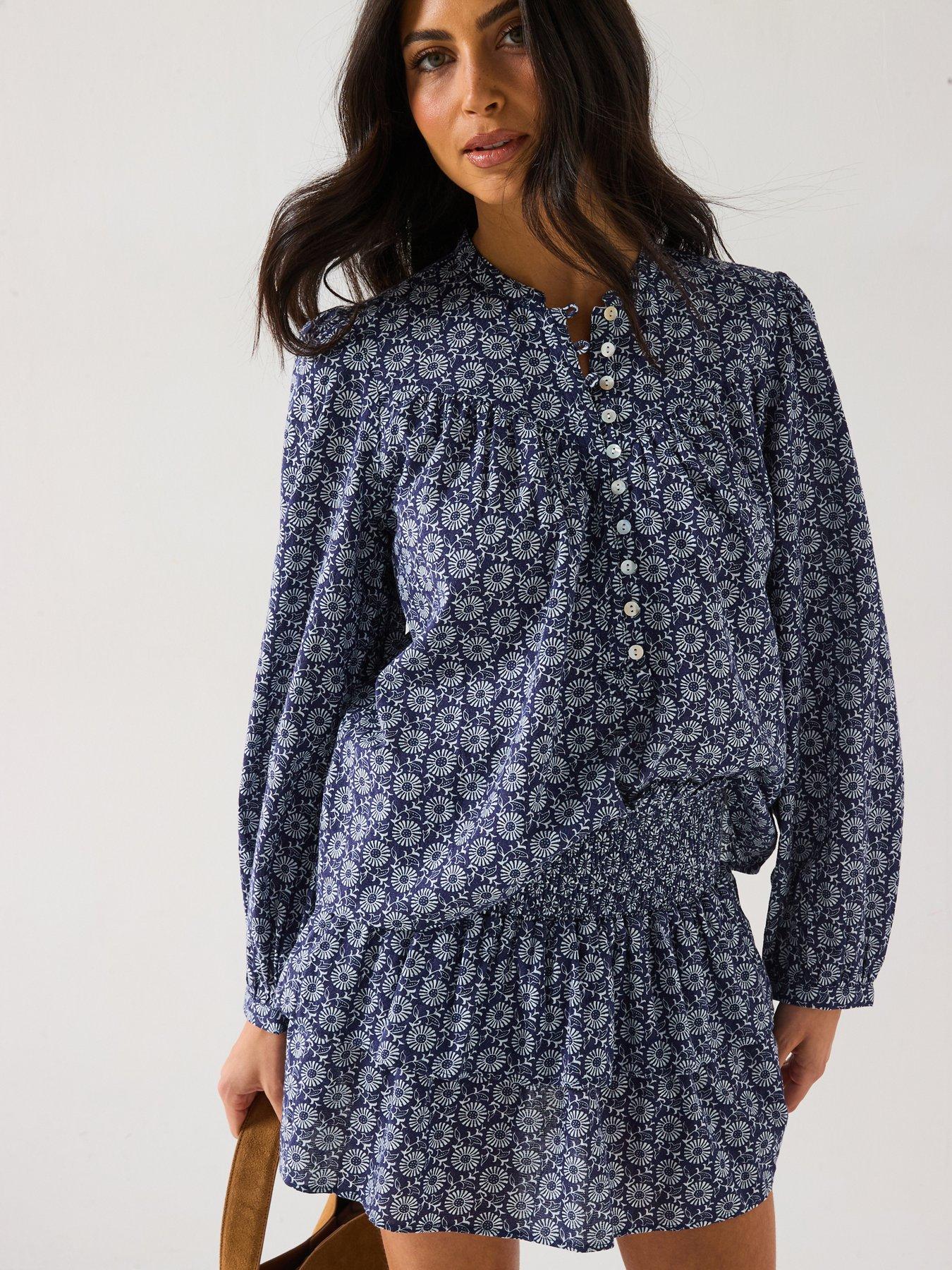 undefined Printed Blouse Co-ord