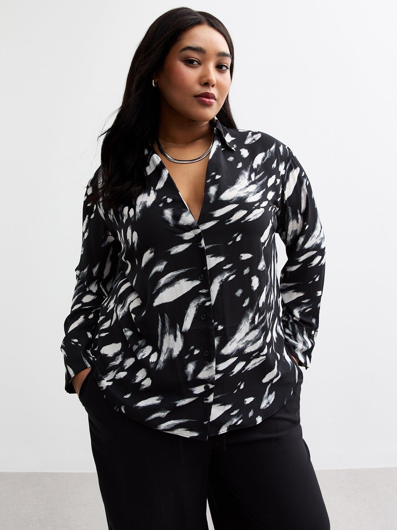 undefined Black Abstract Shirt - Print