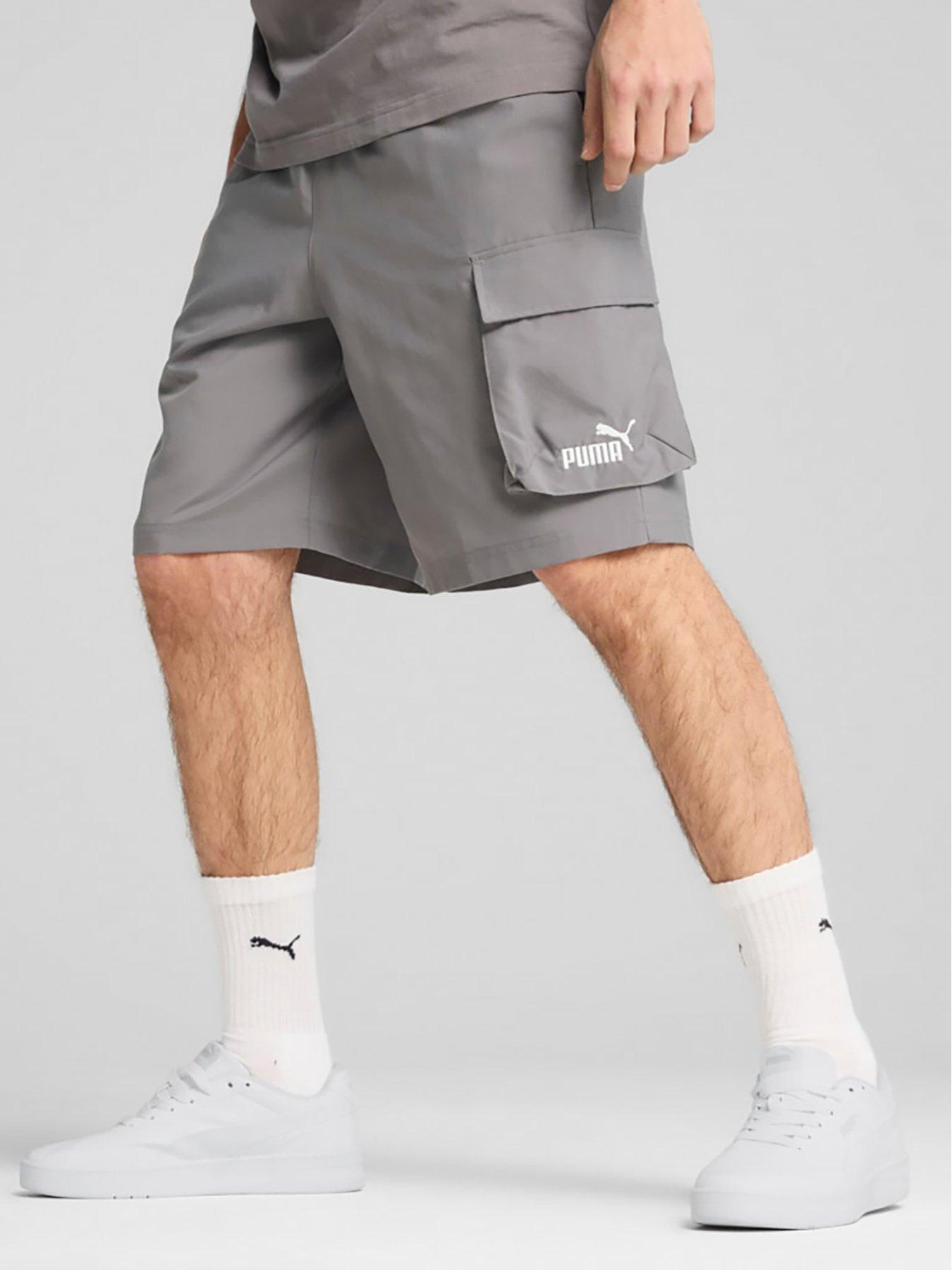undefined Men's Essential No 1 Logo 9 Inch Woven Cargo Shorts - Grey