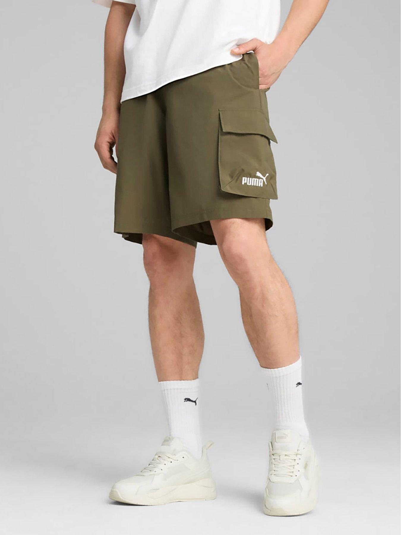 undefined Men's Essential No 1 Logo 9 Inch Woven Cargo Shorts - Green