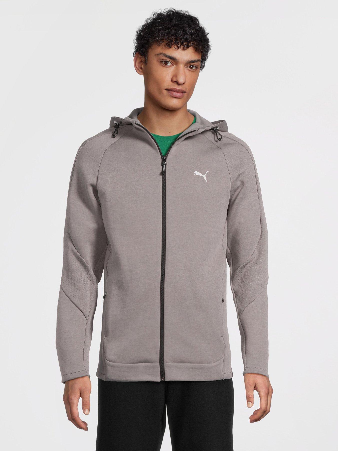 undefined Mens Evostripe Full-Zip Hoodie - Cast Iron