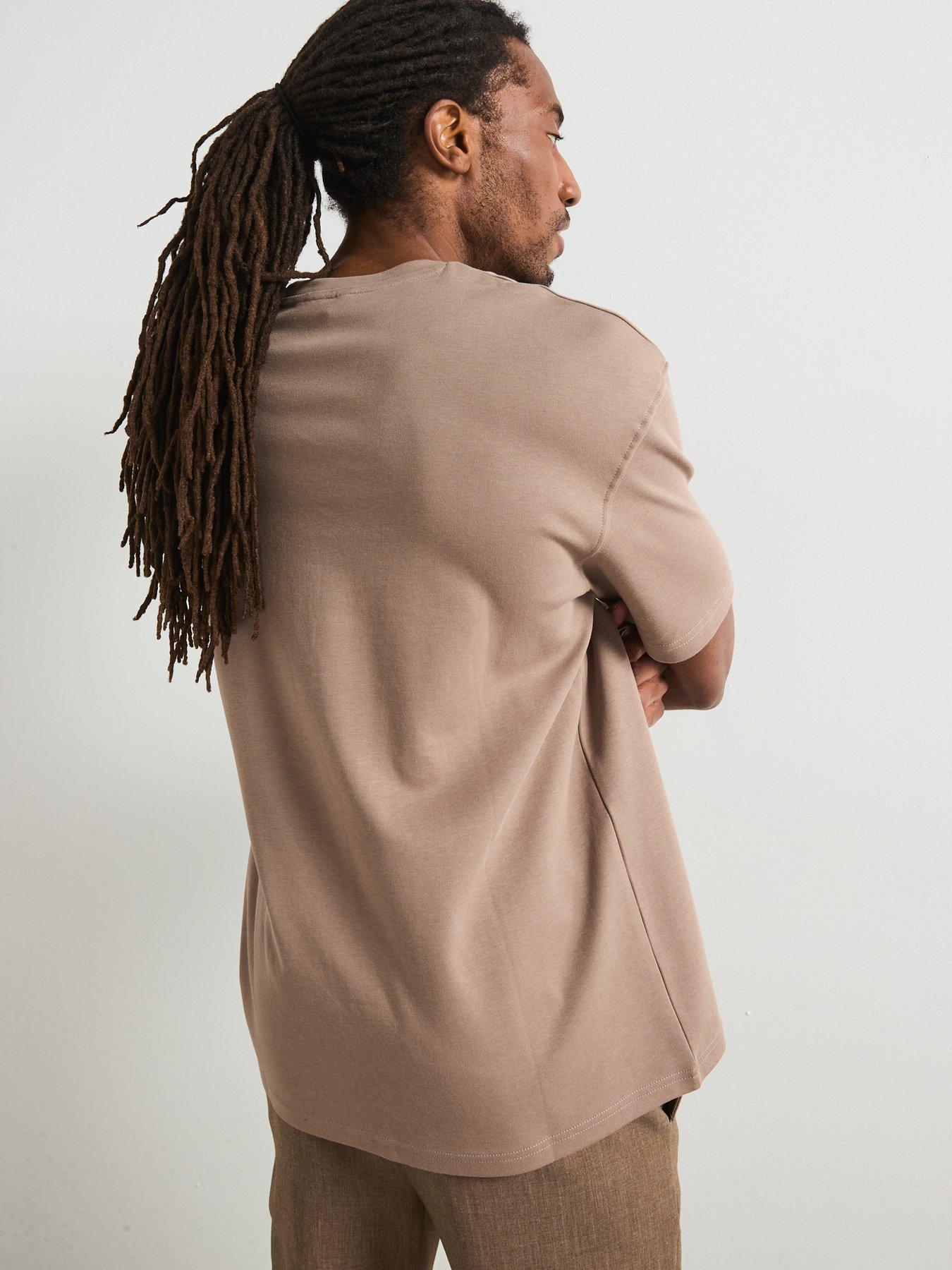 Image 2 of 6 of Very Man Relaxed Fit Interlock T-shirt - Beige