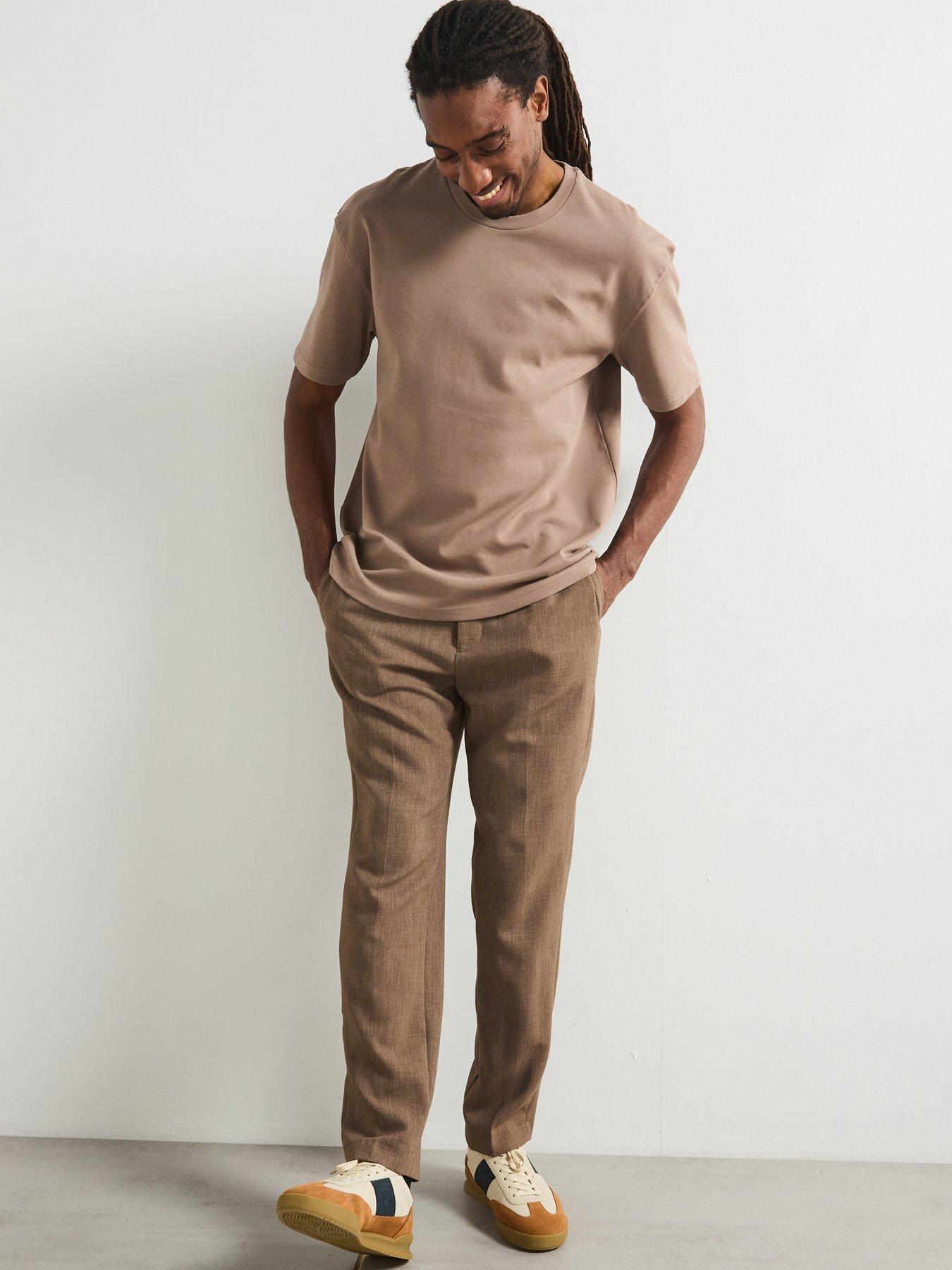 Image 3 of 6 of Very Man Relaxed Fit Interlock T-shirt - Beige