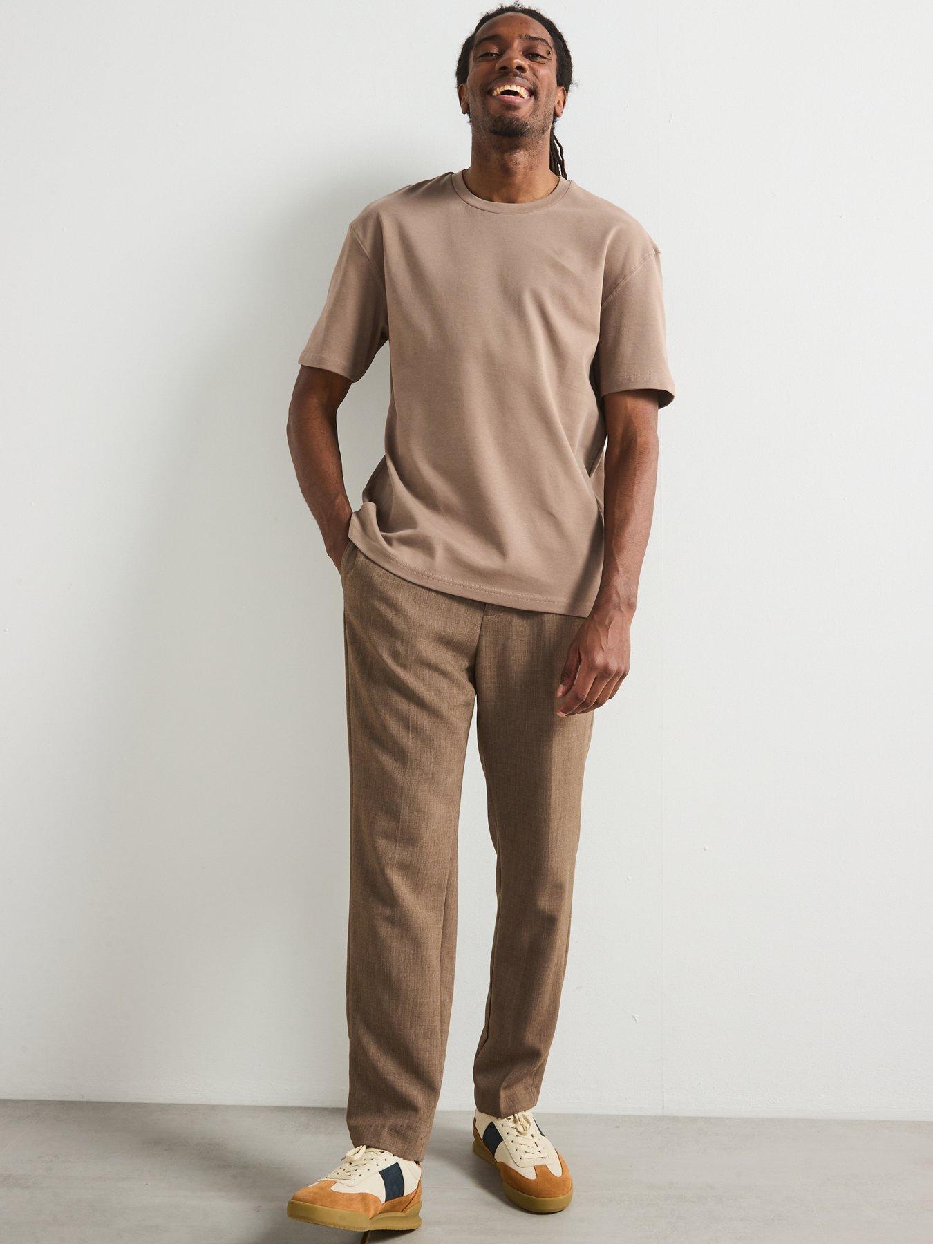 Image 6 of 6 of Very Man Relaxed Fit Interlock T-shirt - Beige