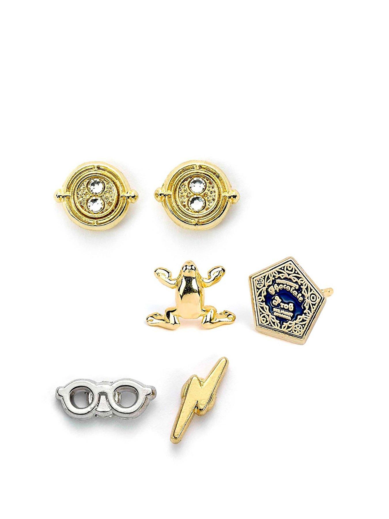Harry Potter Stud Earring Set Time Turner/Chocolate Frog/Glasses