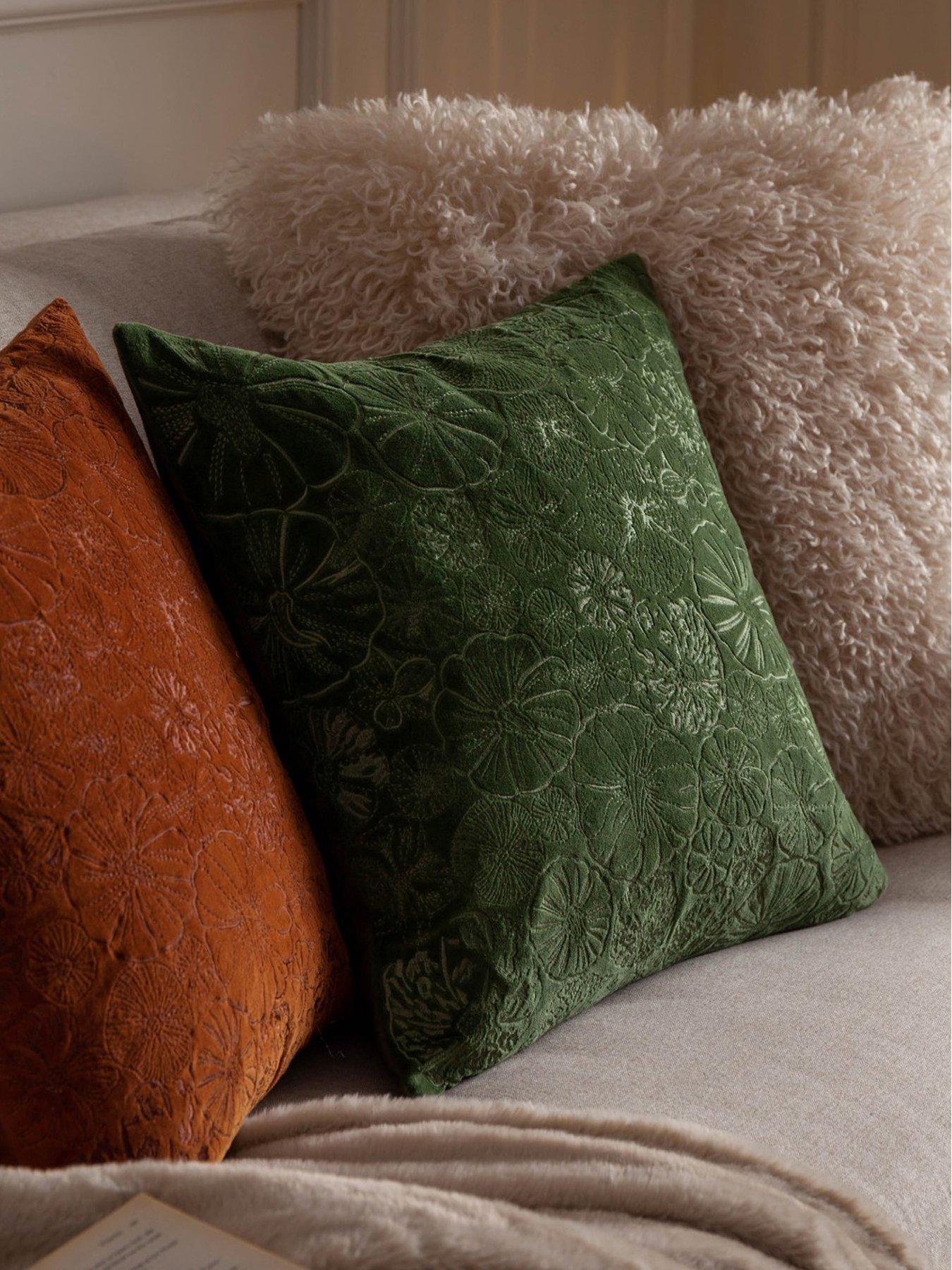 Product photograph of Furn Picking Patch Cushion - Greenwood from very.co.uk