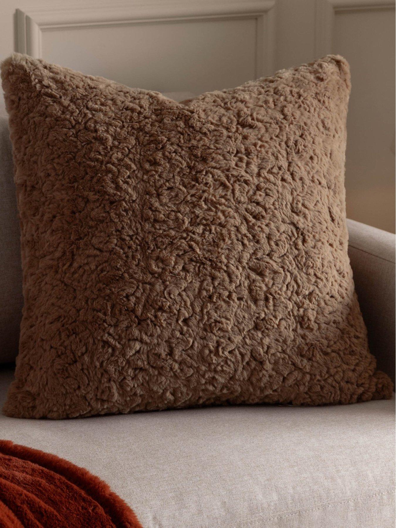 Product photograph of Furn Megeve Cushion - Natural from very.co.uk