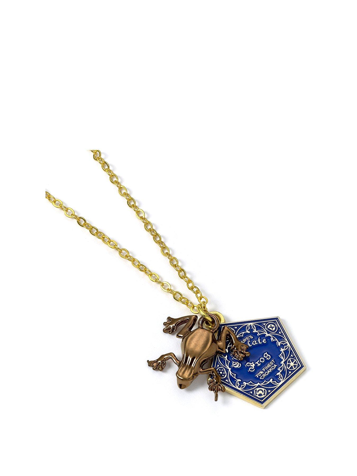 Harry Potter Chocolate Frog Necklace Gold Coloured