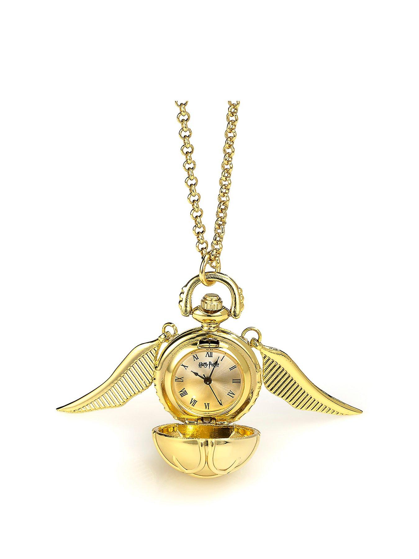 Product photograph of Harry Potter Golden Snitch Watch Necklace from very.co.uk