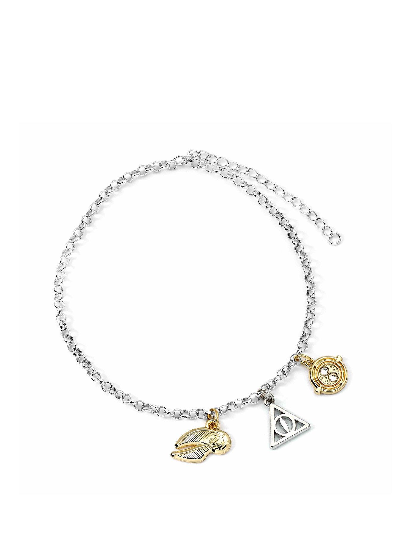 Product photograph of Harry Potter Charm Bracelet With Three Charms from very.co.uk