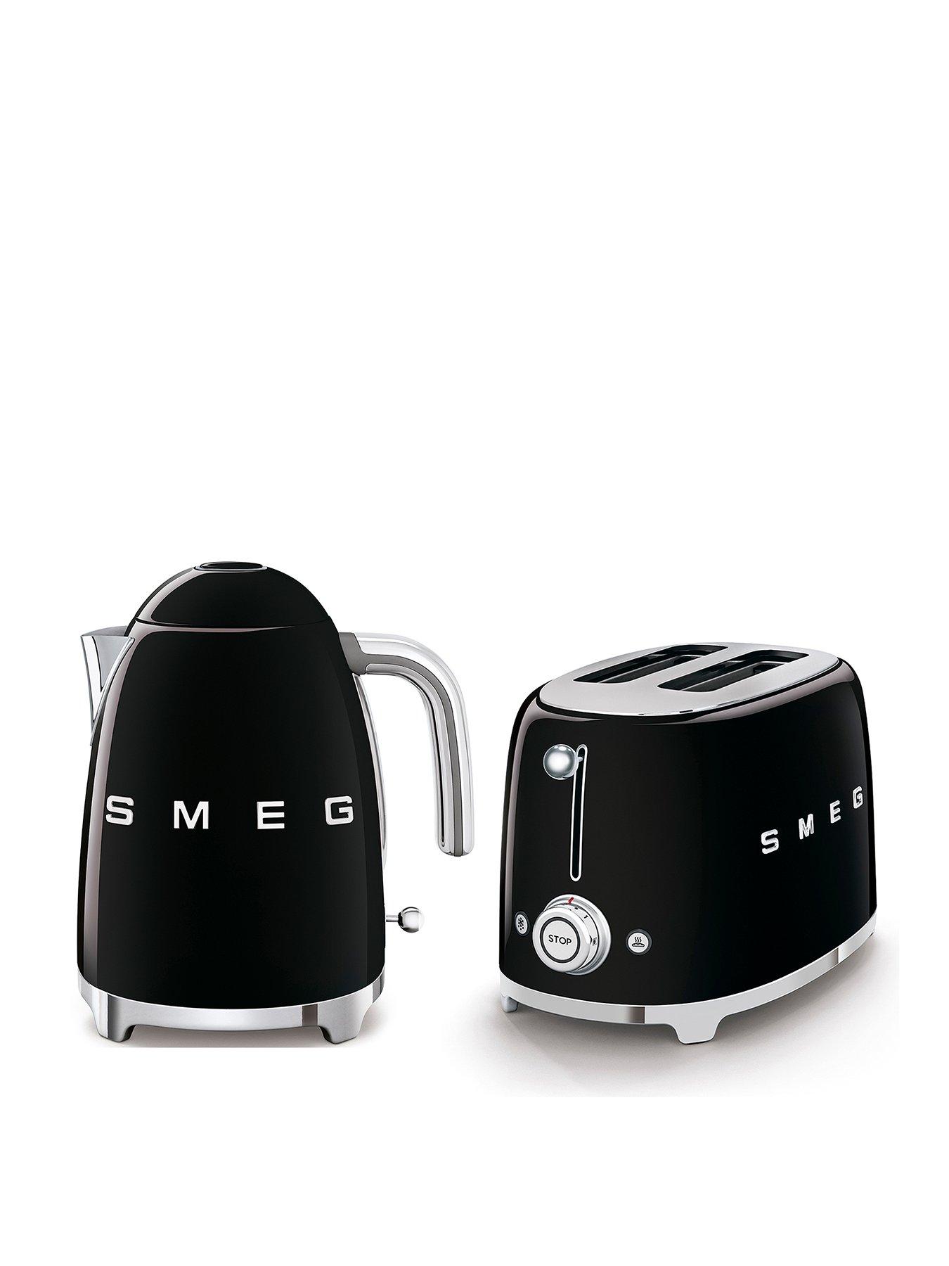 undefined 50's Style Kettle and 2 Slice Toaster, Black