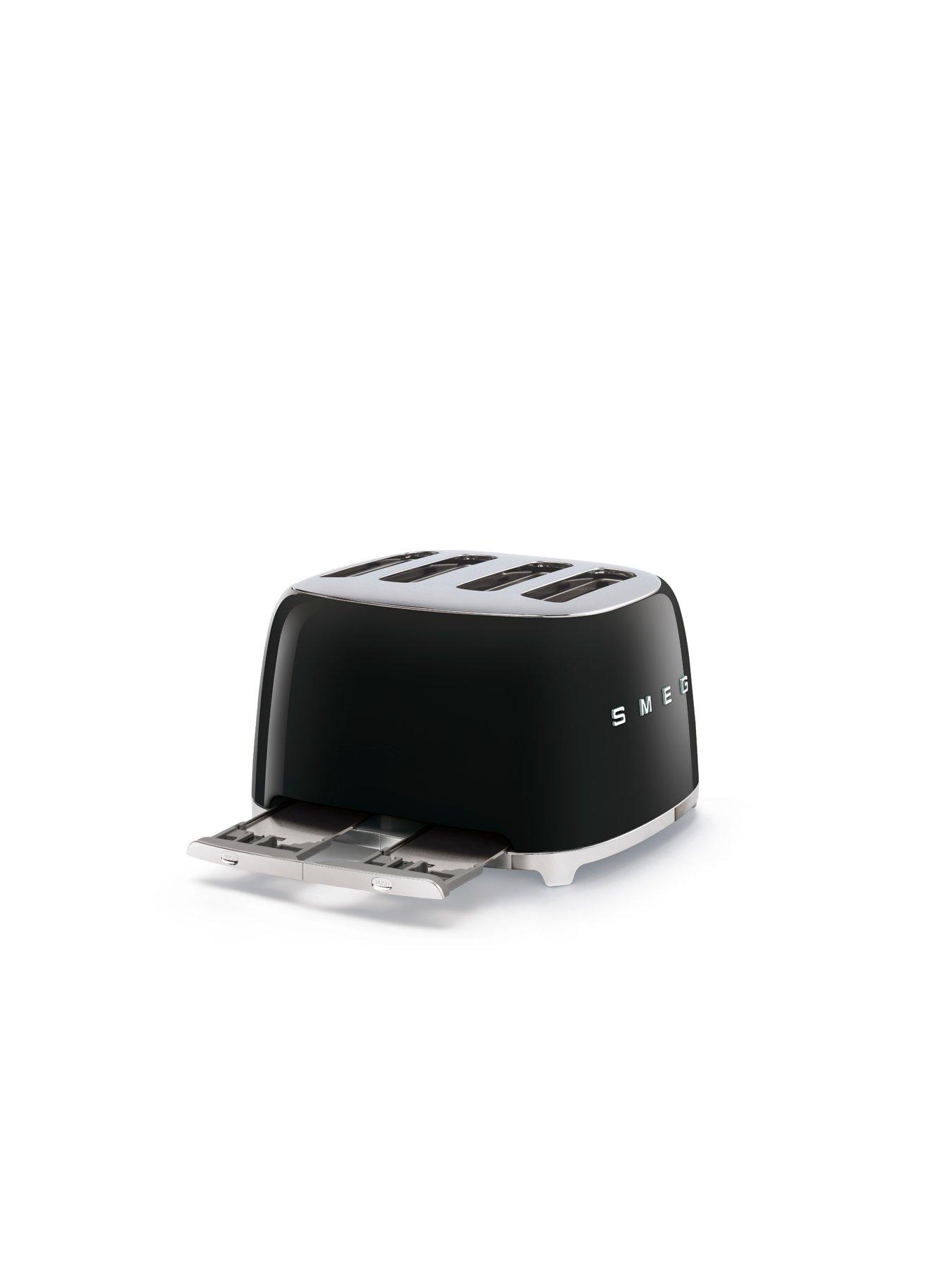 Image 3 of 7 of Smeg 50's Style Kettle KLF03BLUK and 4-Slice Toaster - Black