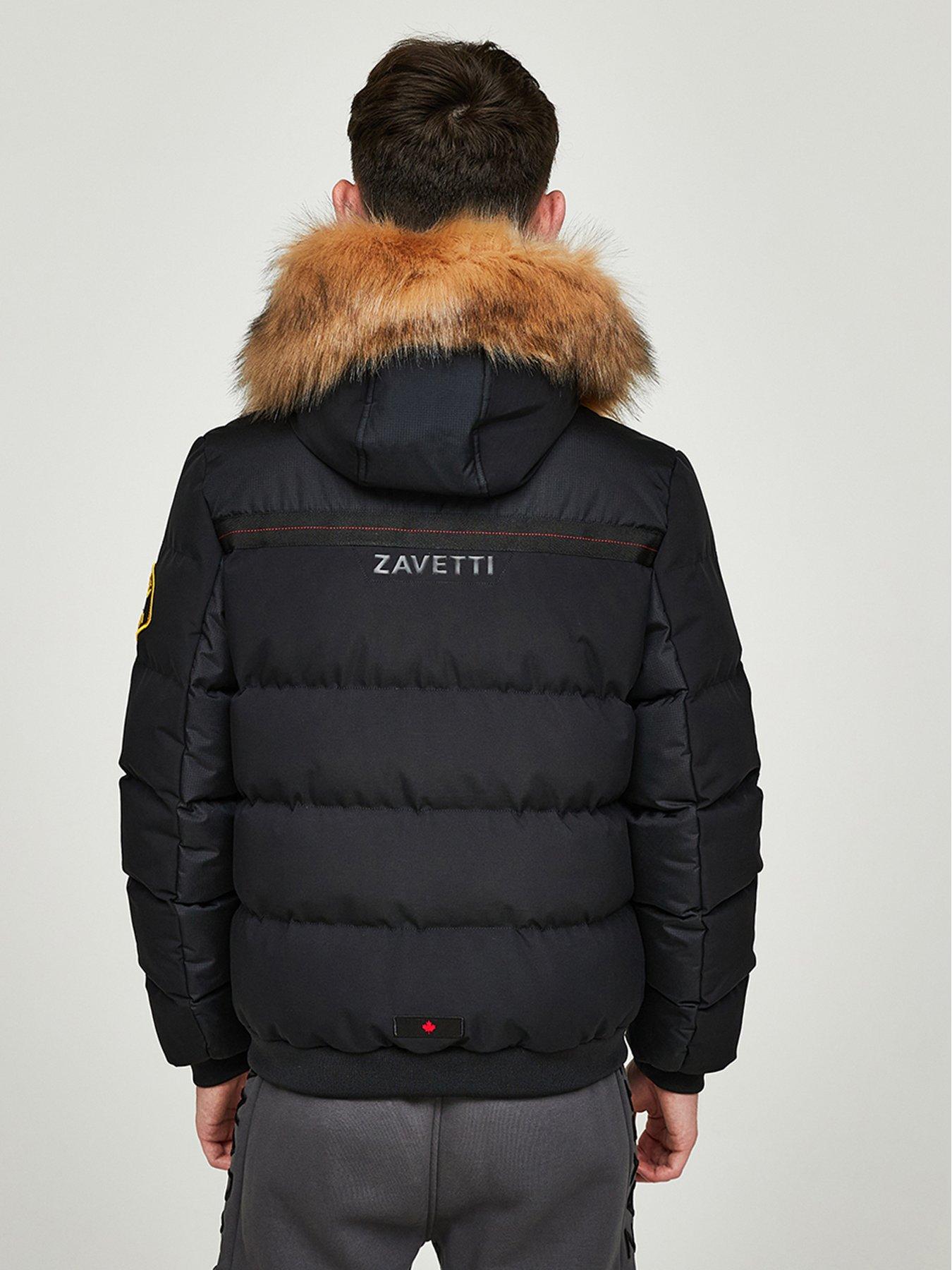 Zavetti Canada Older Boys Garbantini Bomber Parka Jacket Black Very