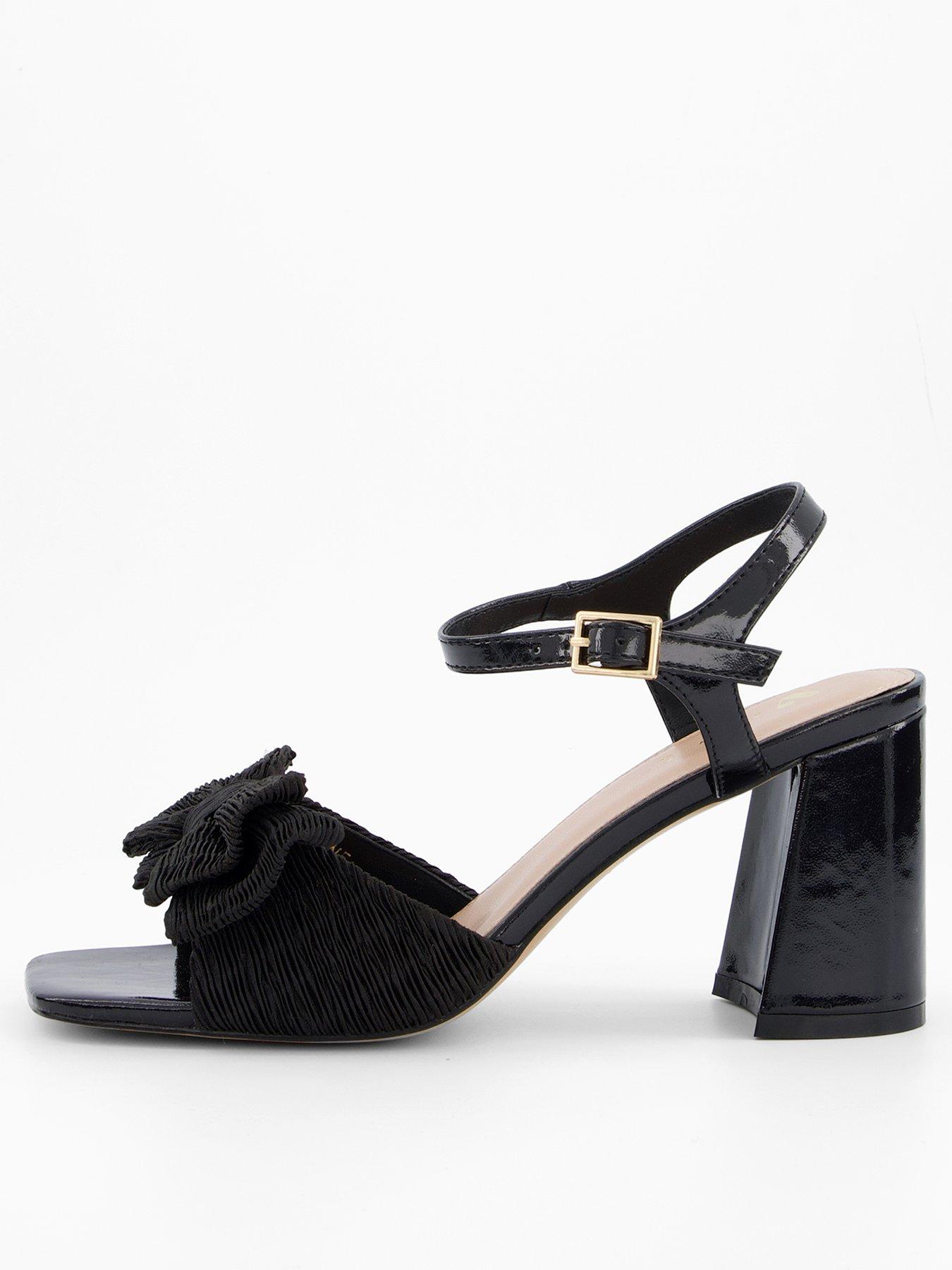 Image of V by Very Mid Block Heel Sandal With Bow