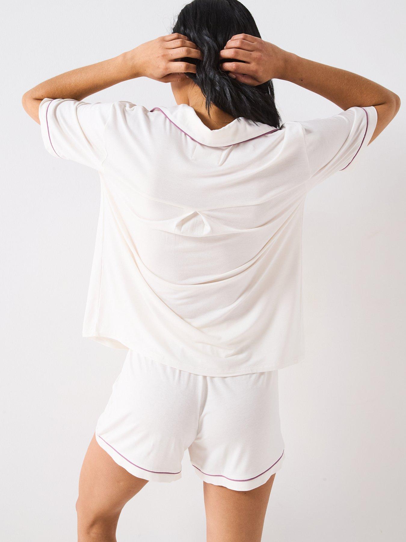 Image 2 of 6 of V by Very Short Sleeve Soft Touch Jersey Revere Pj Set