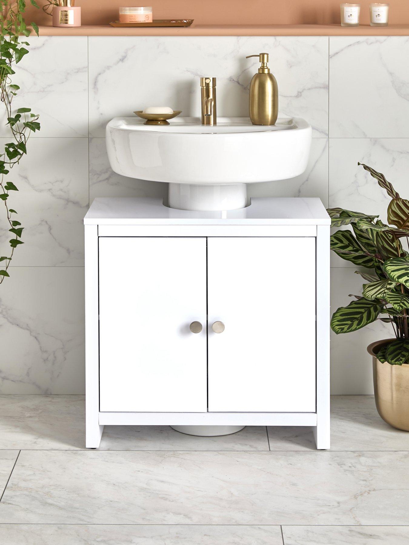undefined Bramford Under Sink Cabinet - White Gloss