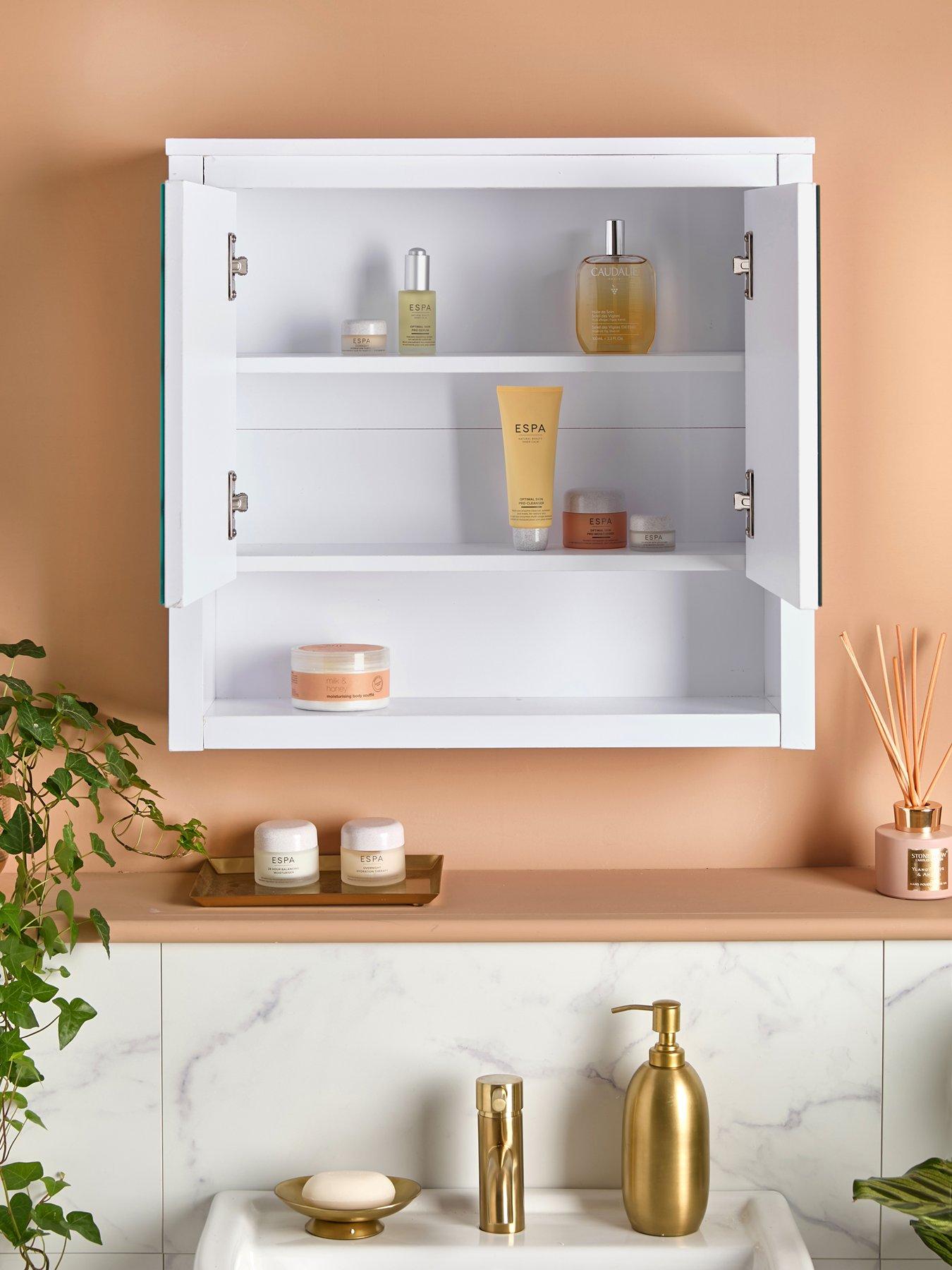Image 4 of 7 of Very Home Bramford&nbsp;Mirrored Bathroom Wall Cabinet - White Gloss