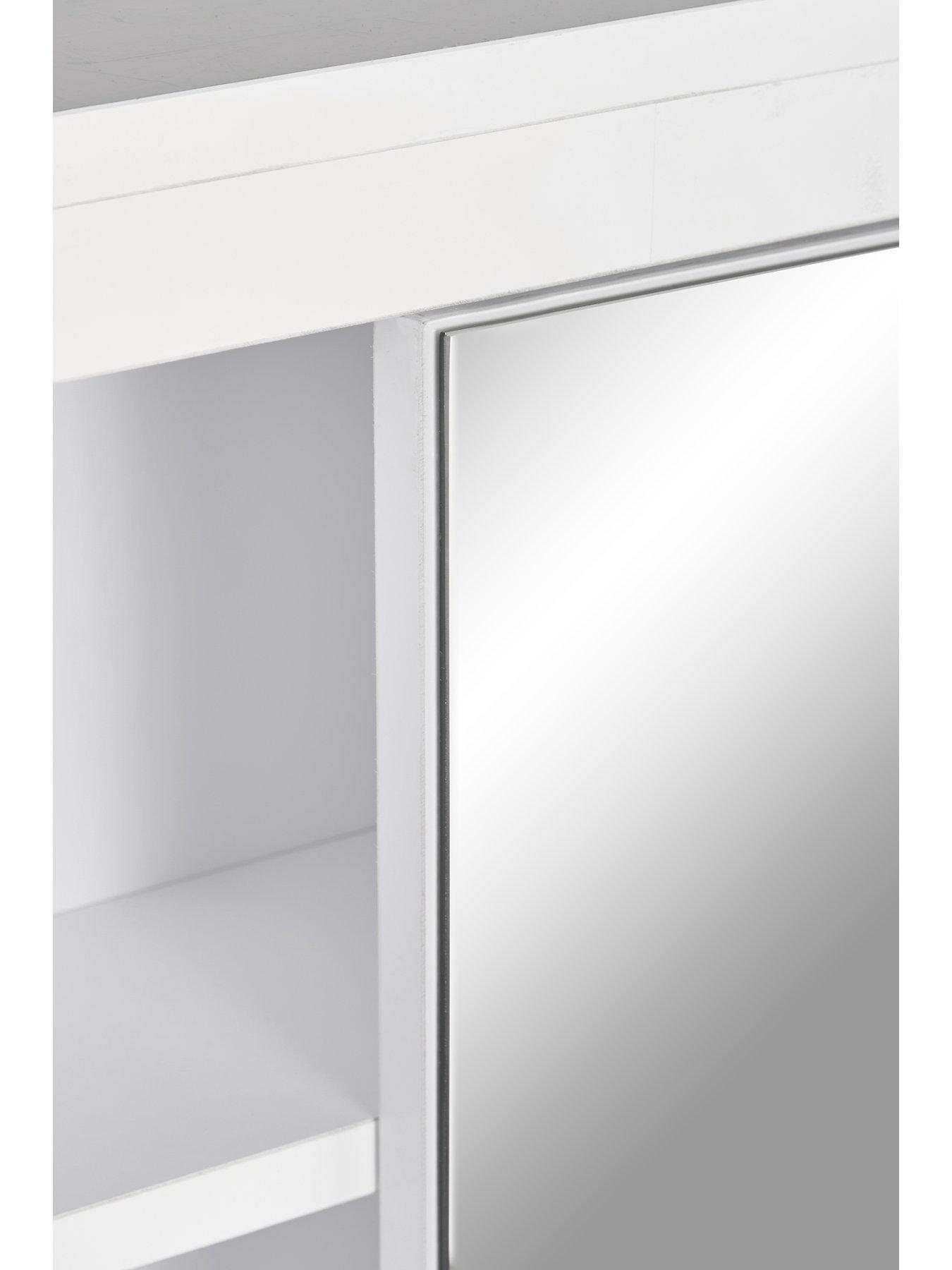 Image 6 of 7 of Very Home Bramford&nbsp;Mirrored Bathroom Wall Cabinet - White Gloss