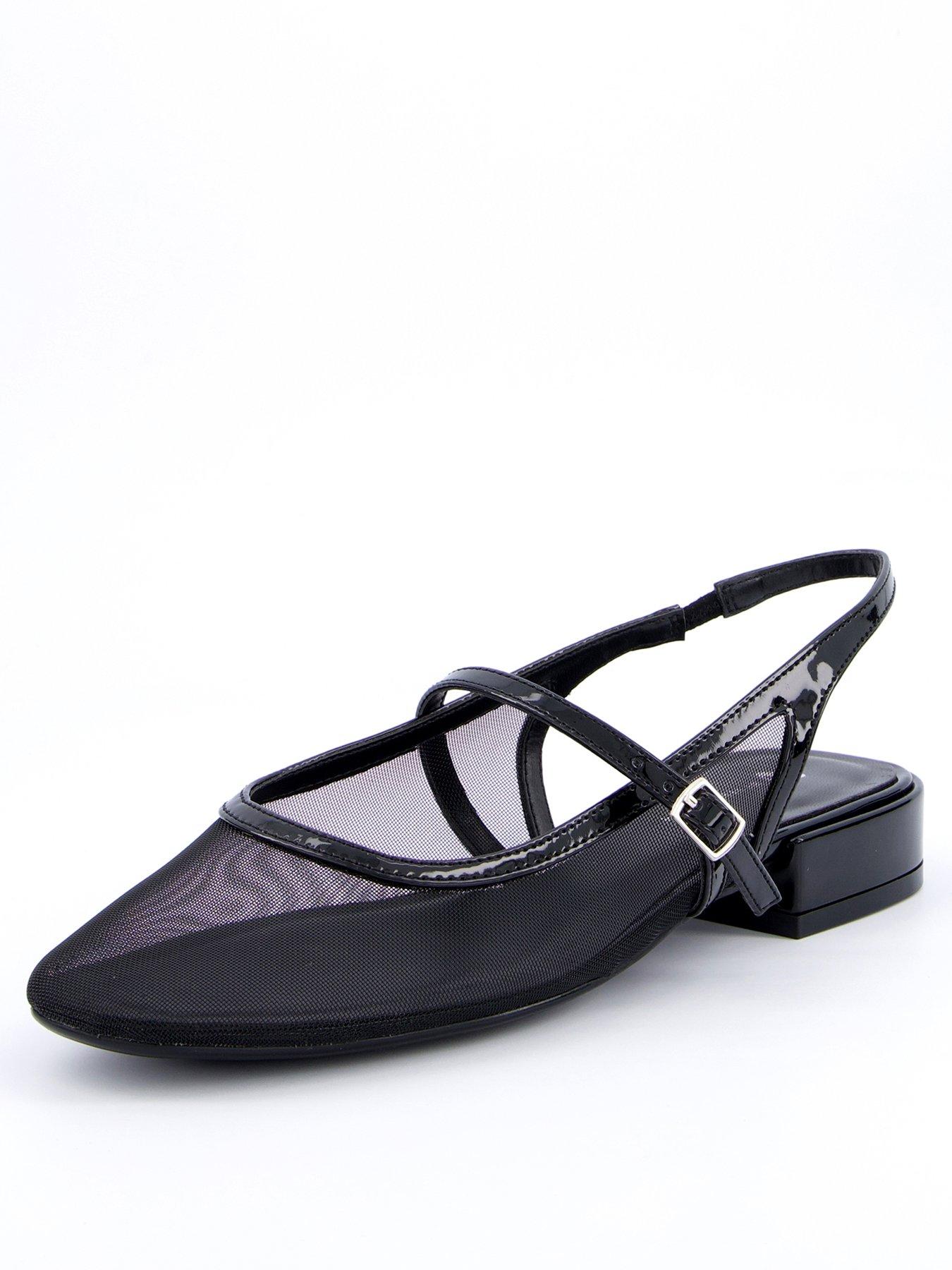 Image 2 of 7 of V by Very Sling Back Low Heel Shoe - Black