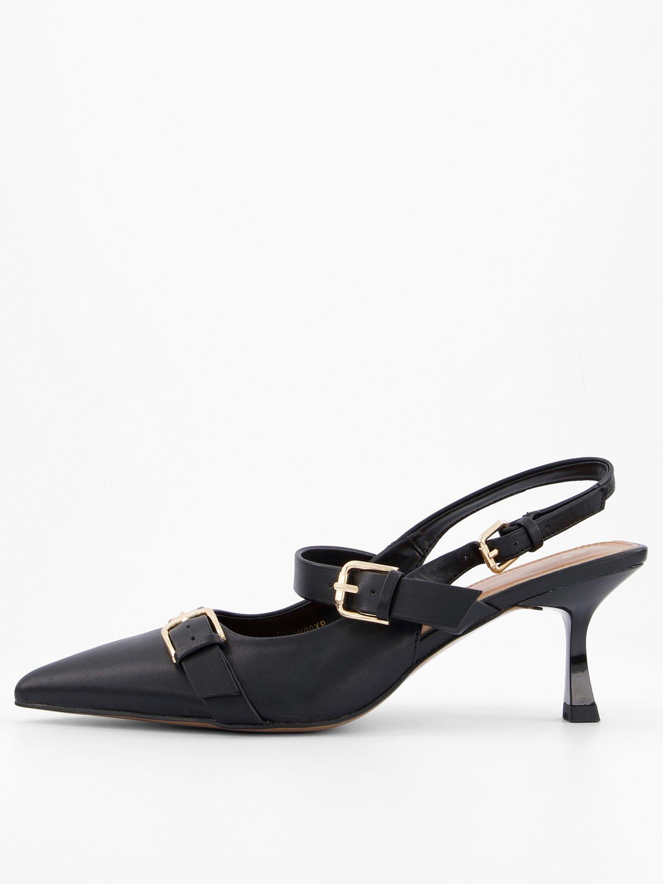 undefined Sling Back Heel With Buckles Shoe