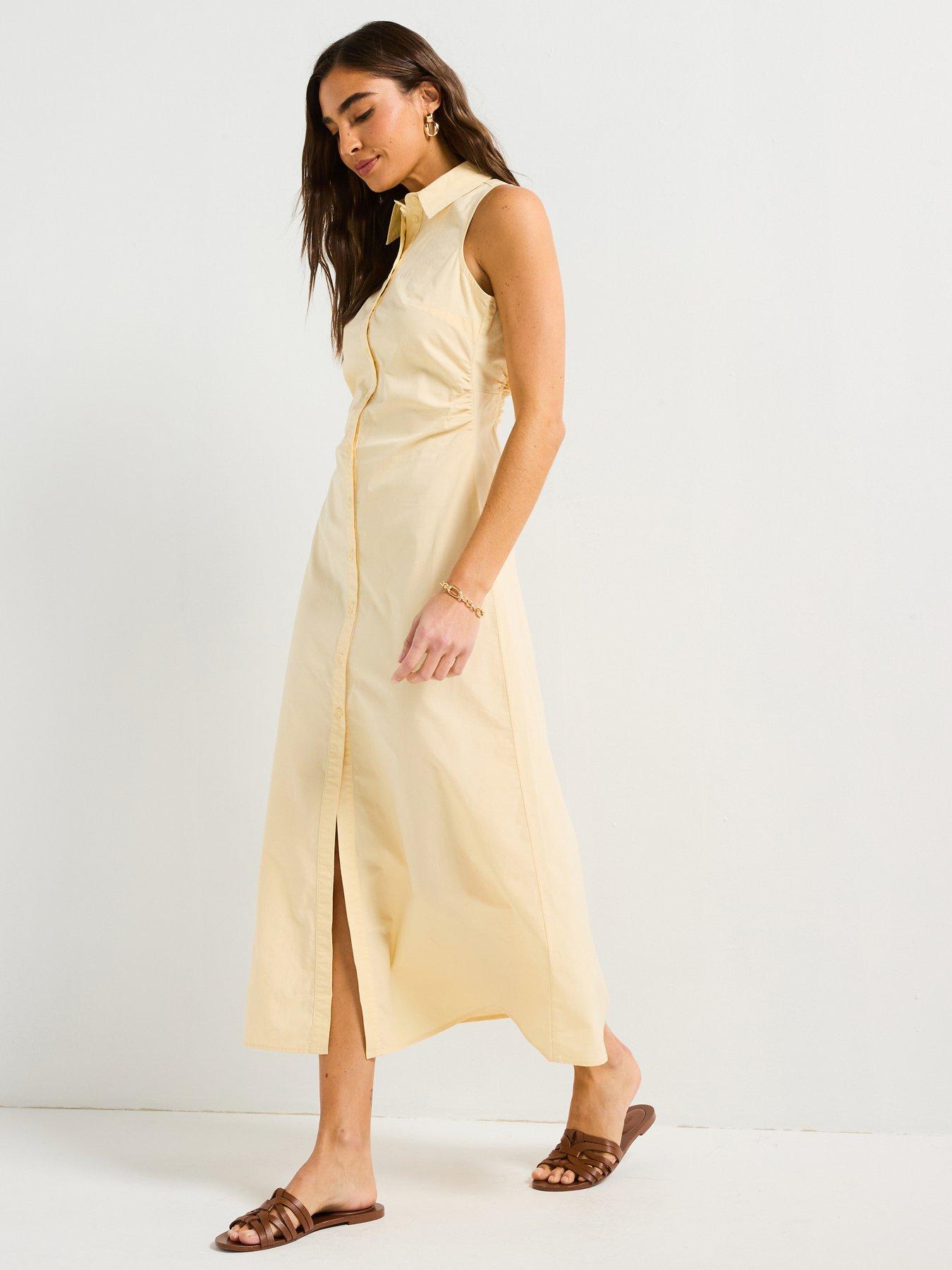 undefined Yellow Sleeveless Shirt