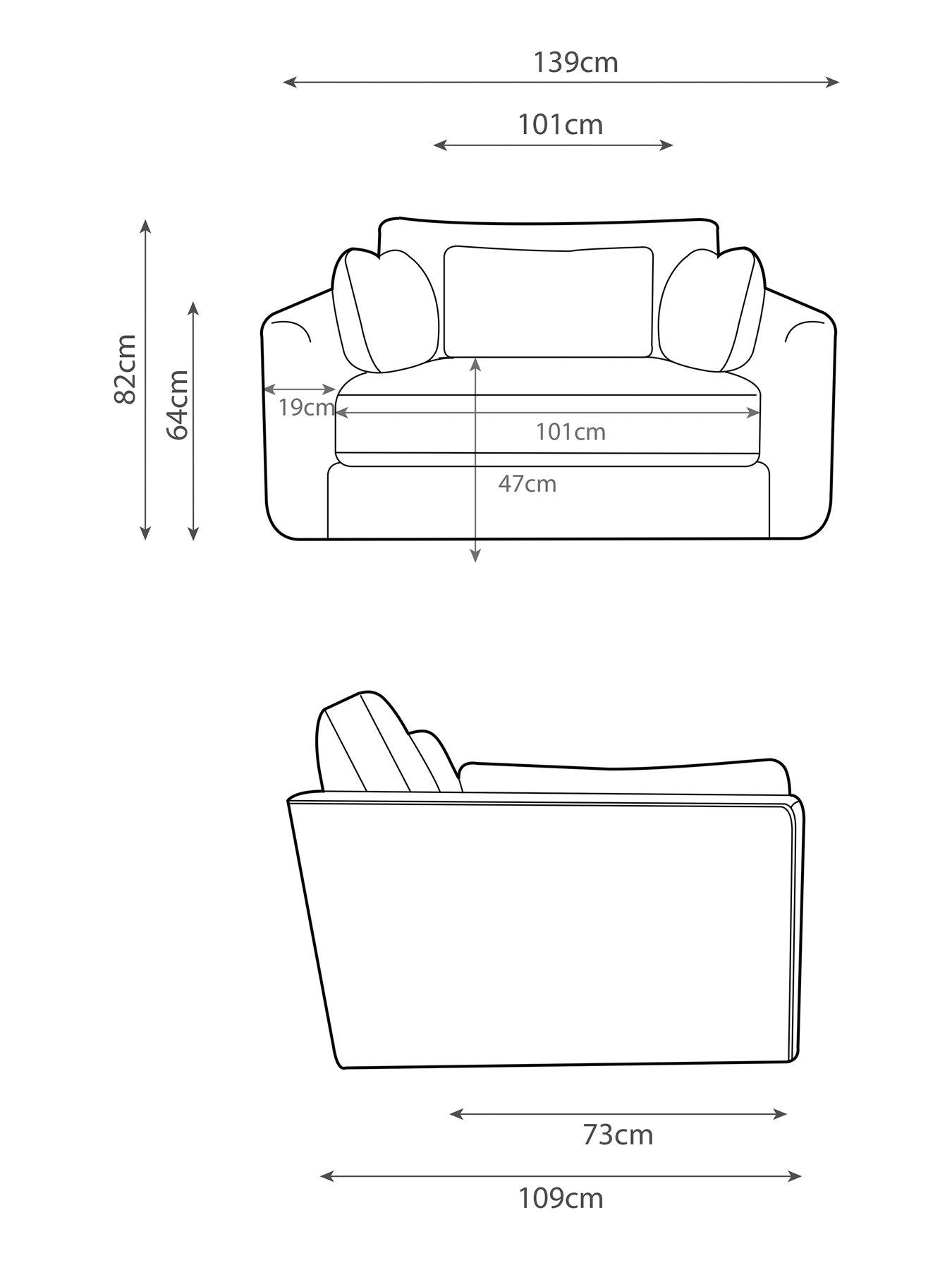  image of very-home-monte-carlo-fabric-snugglenbspchair