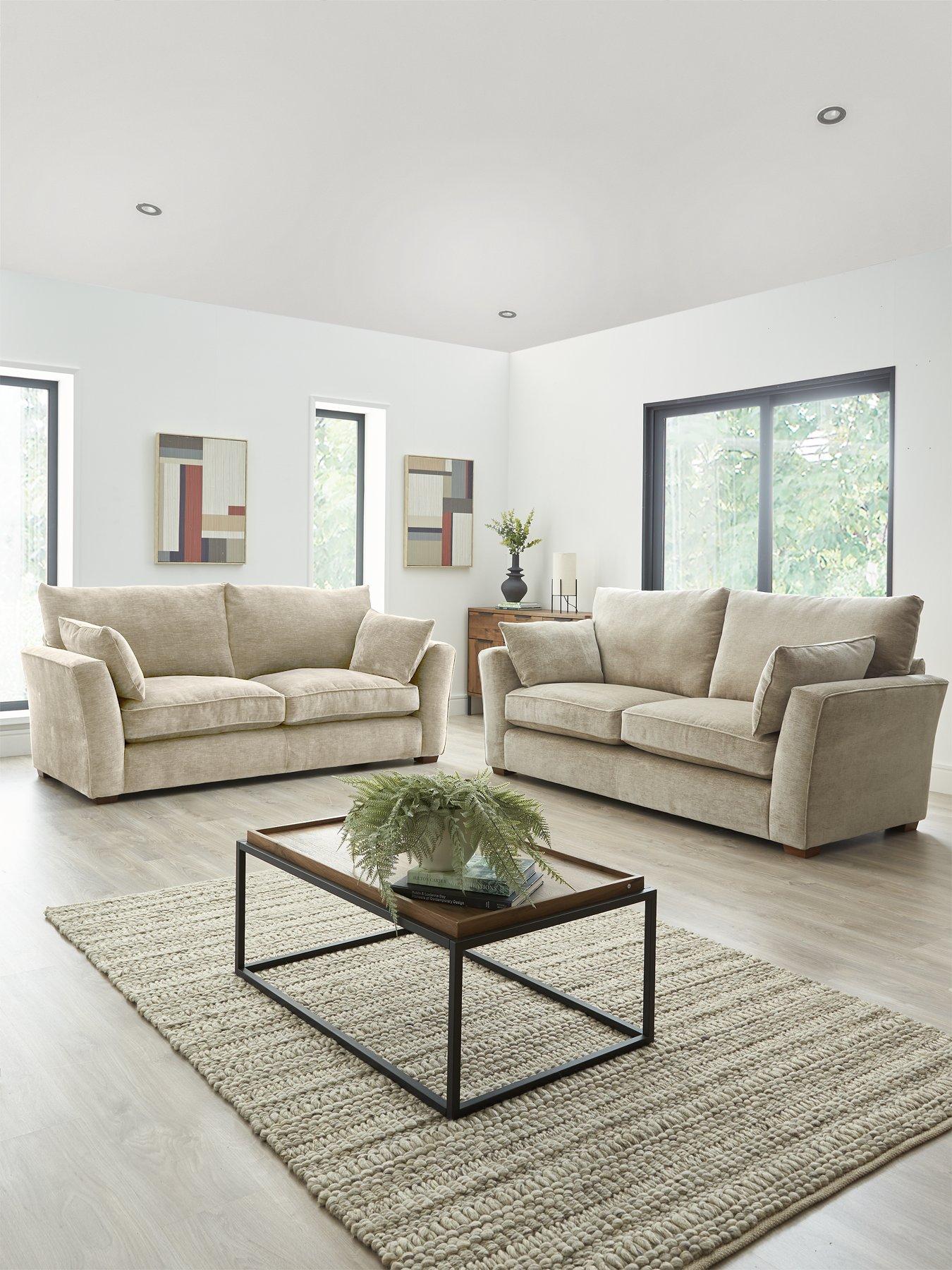 Very Home Strata 3 + 2 Seater Fabric Sofa Set (Buy  &  SAVE!) - Made to order in the UK