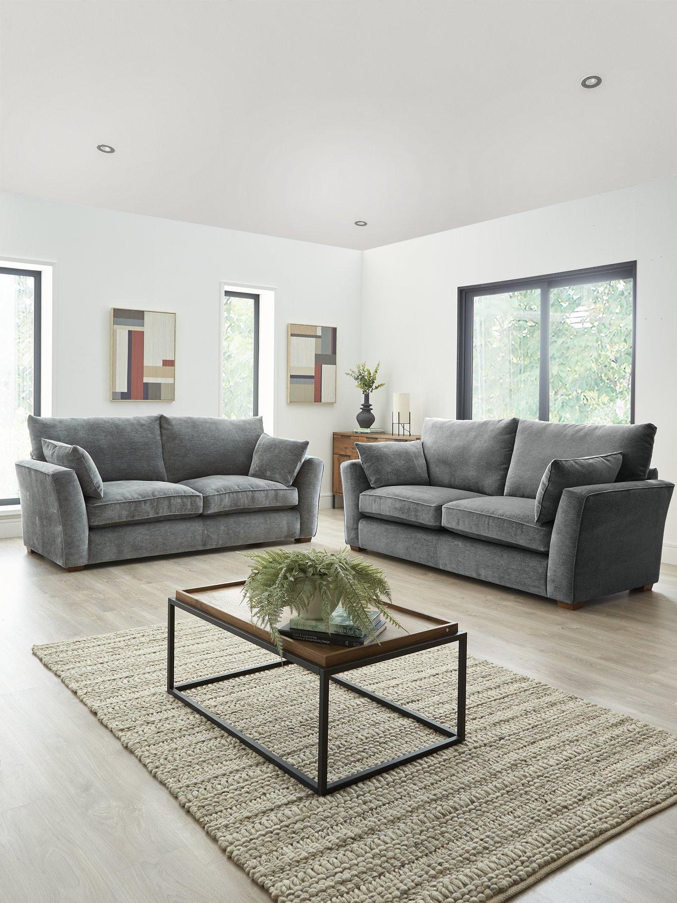 Image 1 of 7 of Very Home Strata 3 + 2 Seater Fabric Sofa Set (Buy &amp; SAVE!)