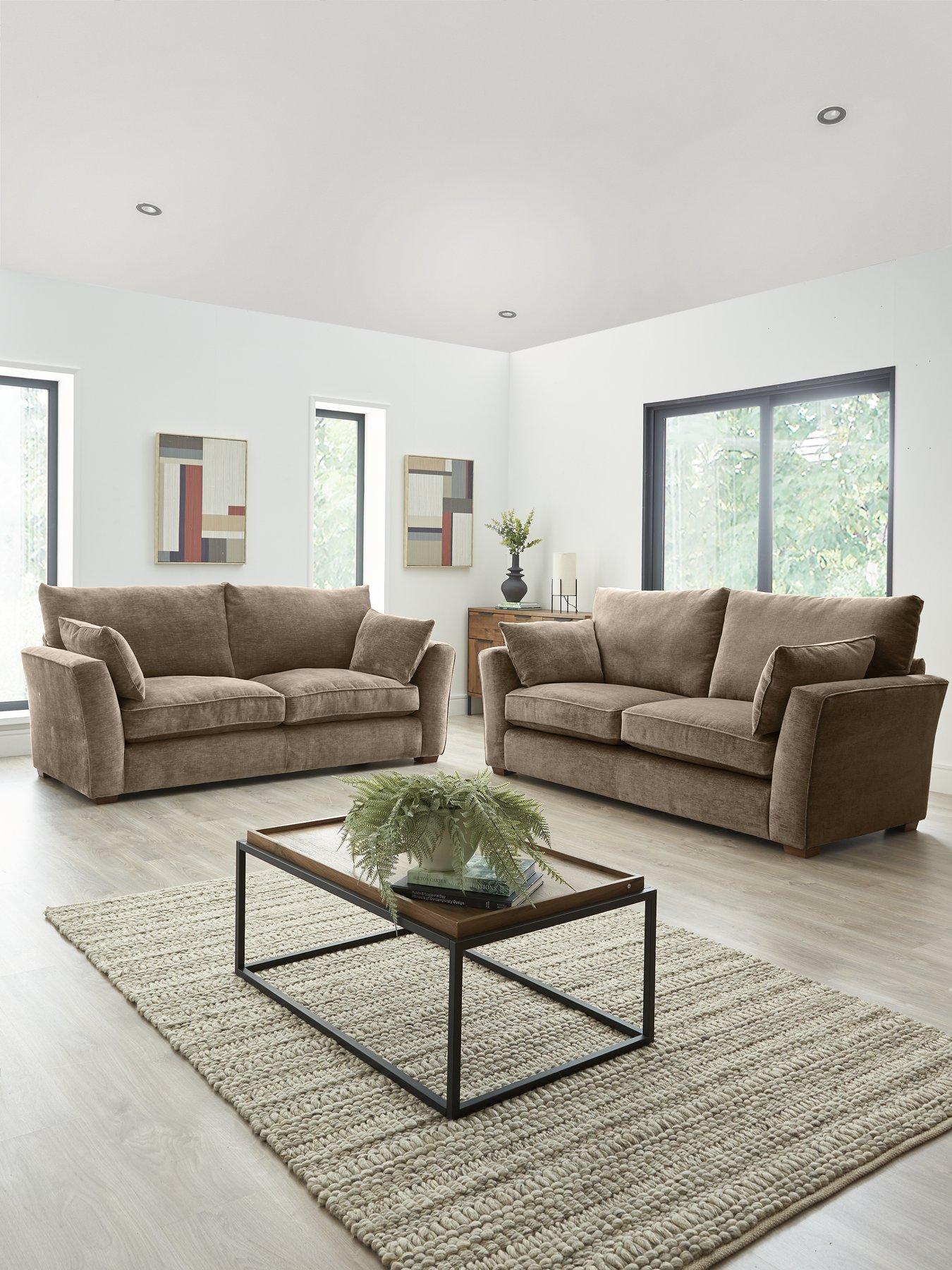 Very Home Strata 3 + 2 Seater Fabric Sofa Set (Buy  &  SAVE!) - Made to order in the UK