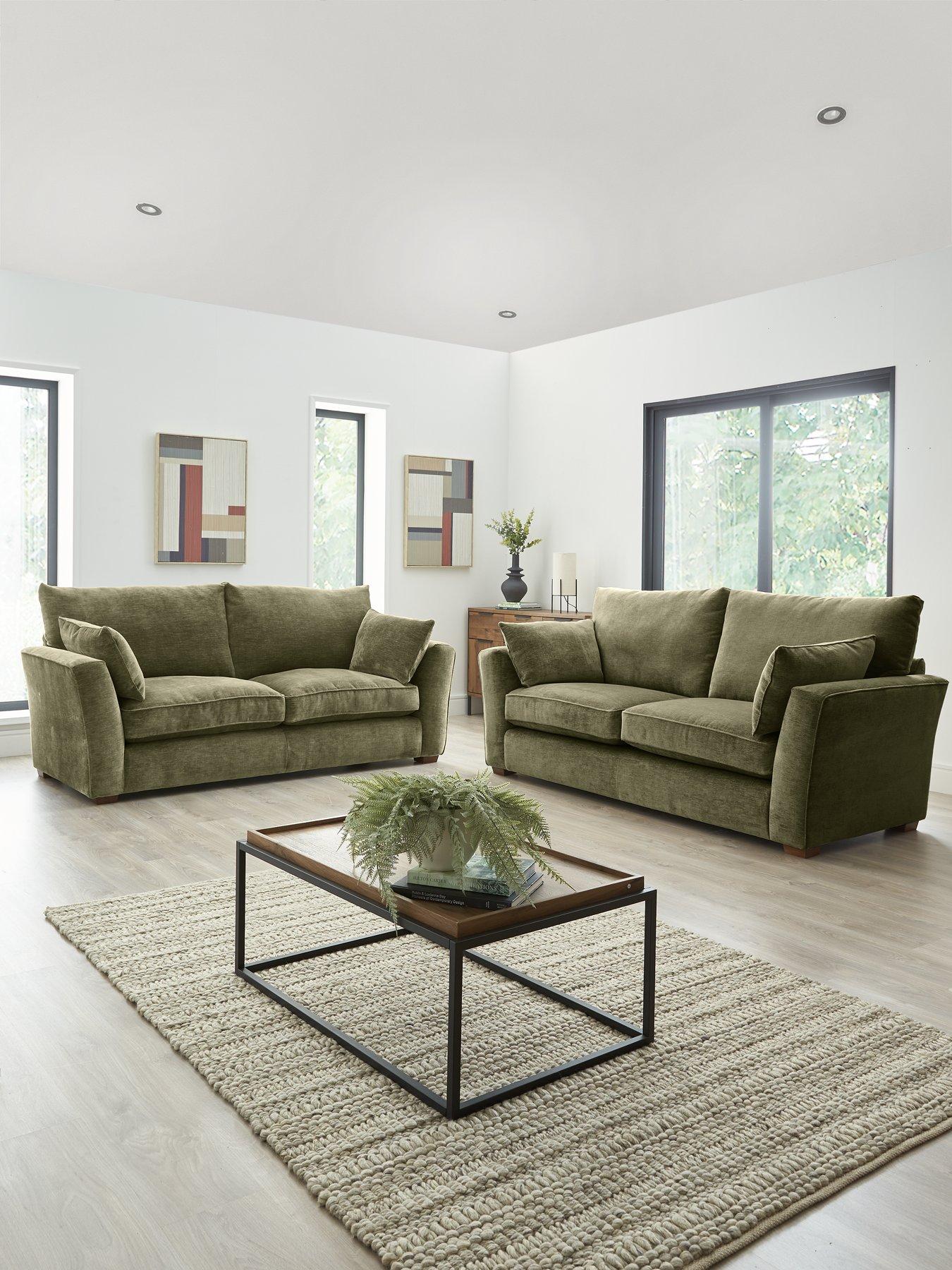 Very Home Strata 3 + 2 Seater Fabric Sofa Set (Buy  &  SAVE!) - Made to order in the UK