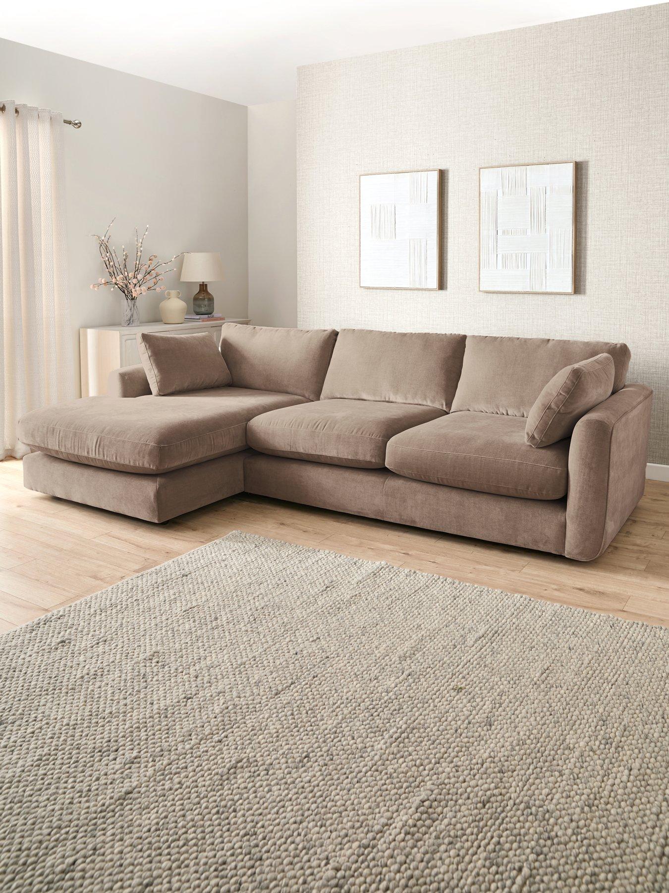 Product photograph of Very Home Monte Carlo Fabric Left Hand Corner Chaise from very.co.uk