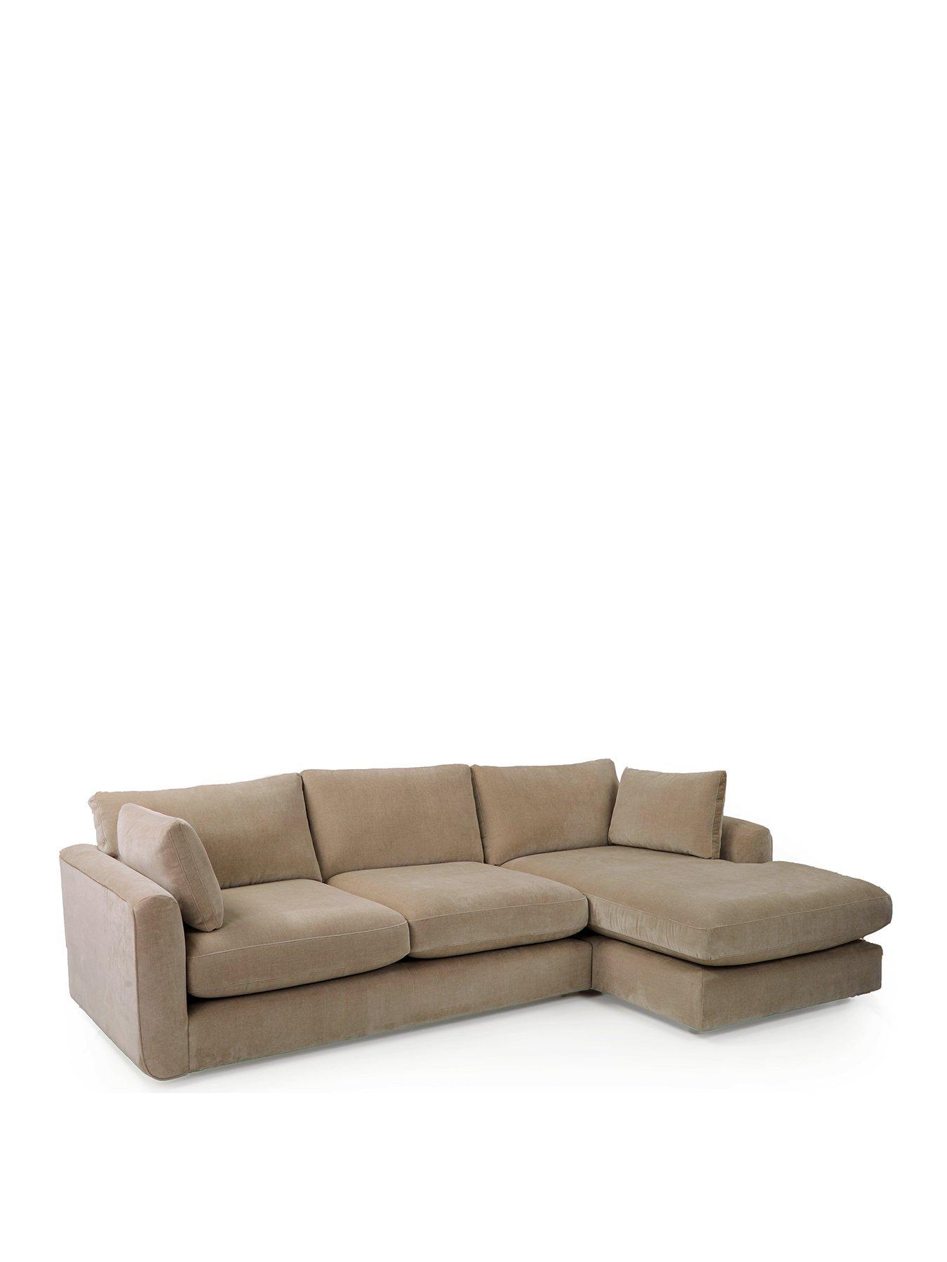 Image 3 of 7 of Very Home Monte Carlo Fabric Left Hand Corner Chaise Sofa