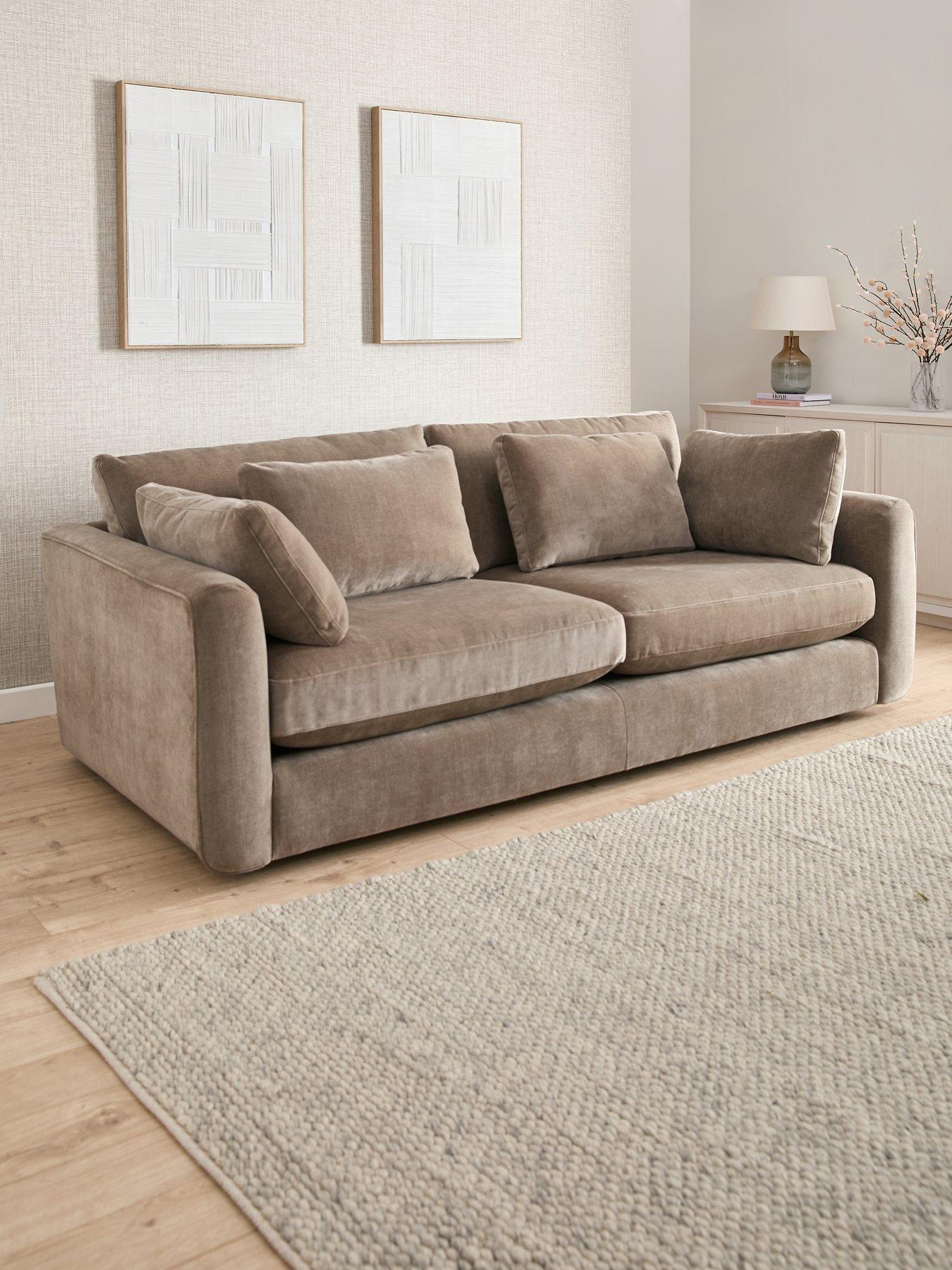 Product photograph of Very Home Monte Carlo 4 Seater Fabric Sofa from very.co.uk