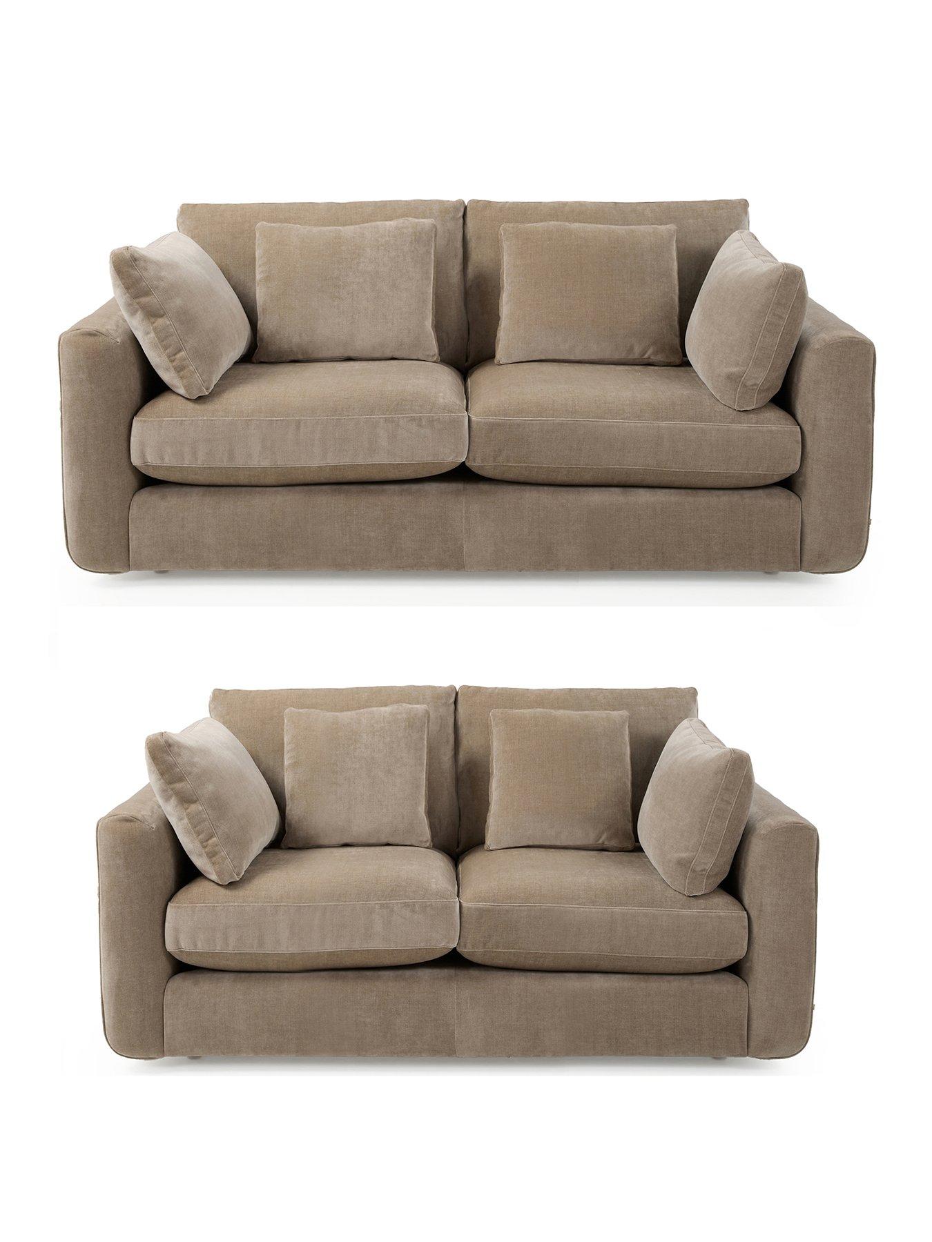 Product photograph of Very Home Monte Carlo 3 2 Seater Fabric Sofas from very.co.uk