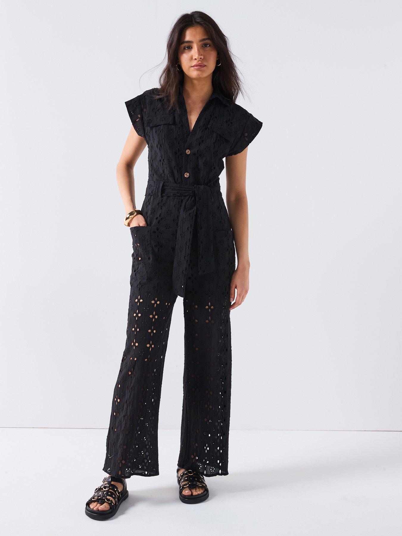 undefined Broderie Utility Jumpsuit
