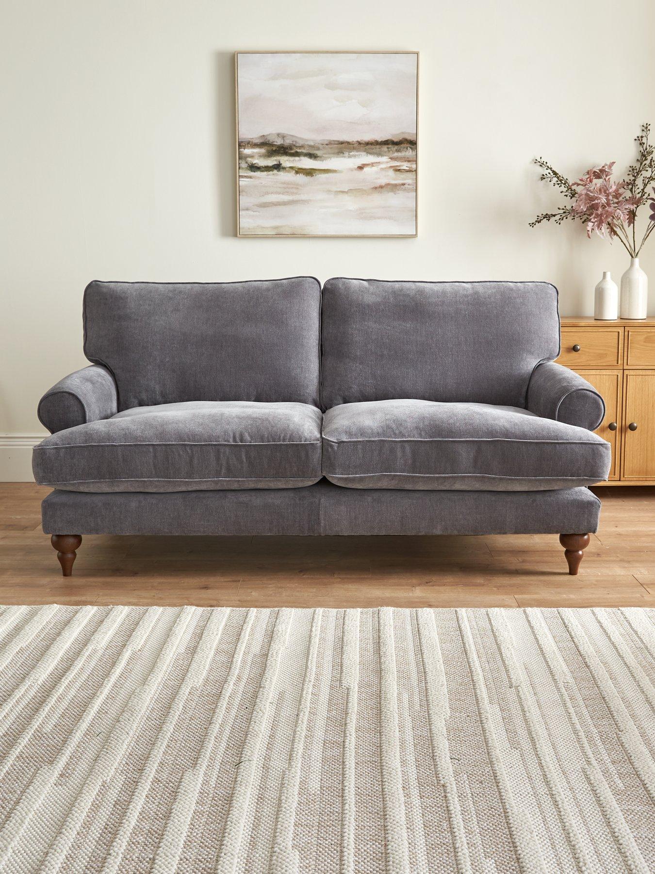 Product photograph of Very Home Kendal 3 Seater Fabric Sofa from very.co.uk