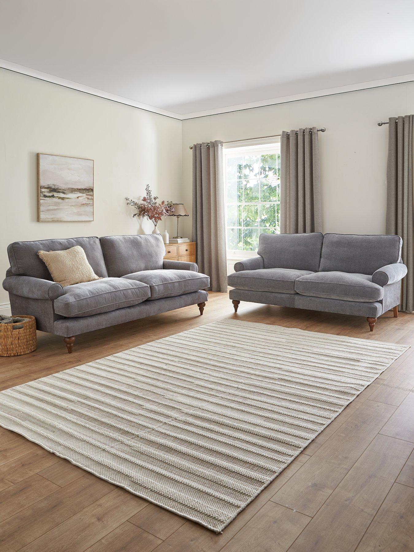 Product photograph of Very Home Kendal 3 2 Seater Fabric Sofa Set Buy Amp Save from very.co.uk