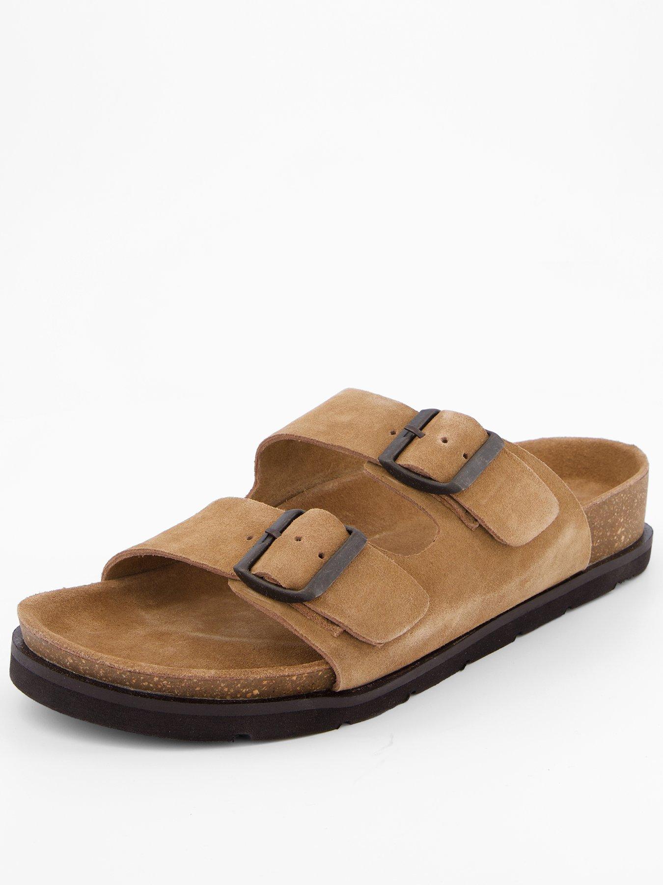 undefined Suede Footbed Sandal - Brown