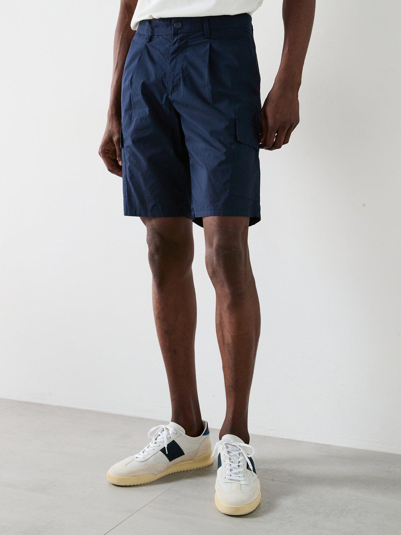 undefined Pleated Cargo Short - Navy