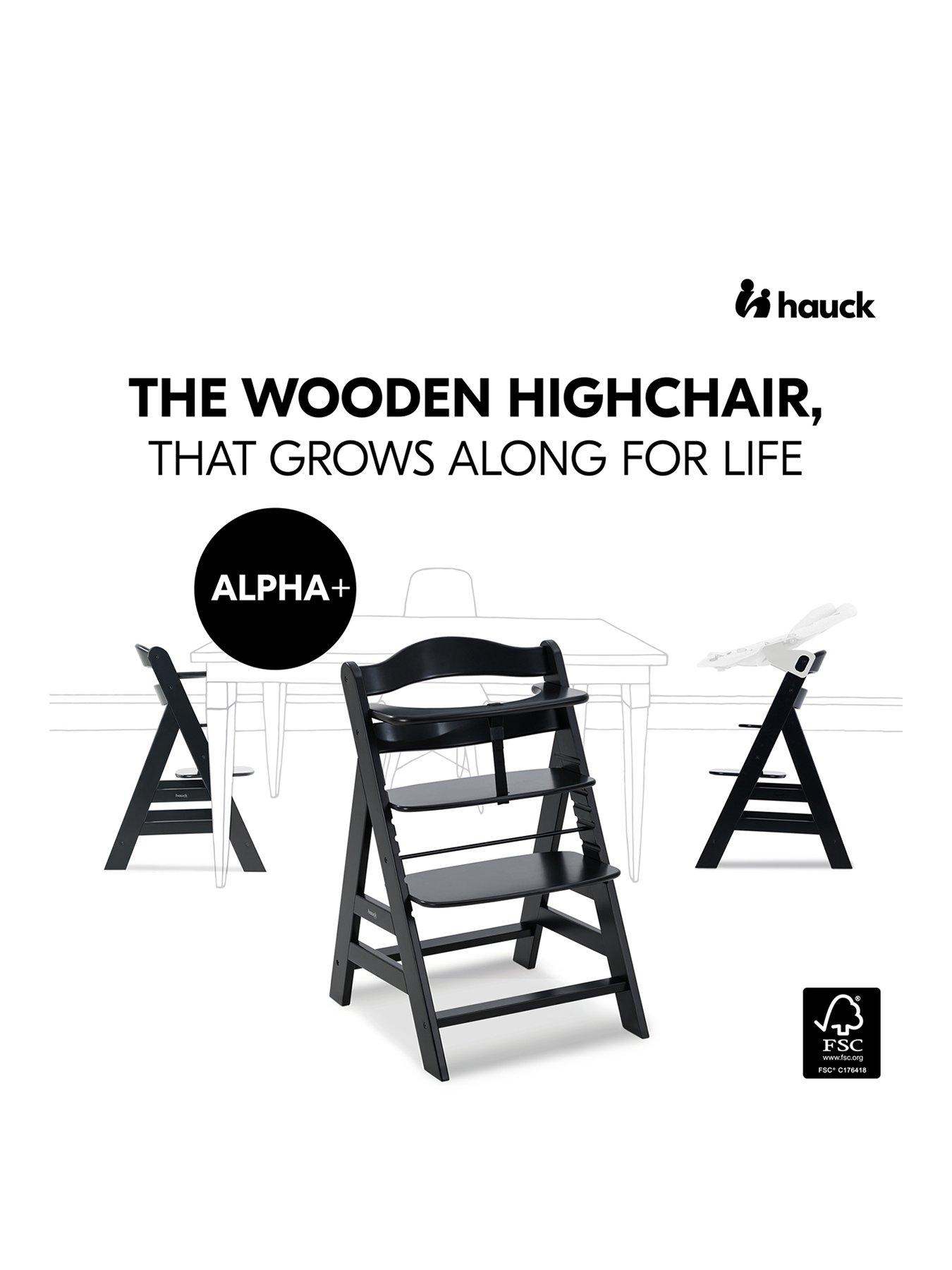 Image 2 of 7 of Hauck Alpha+ Wooden Highchair - Black