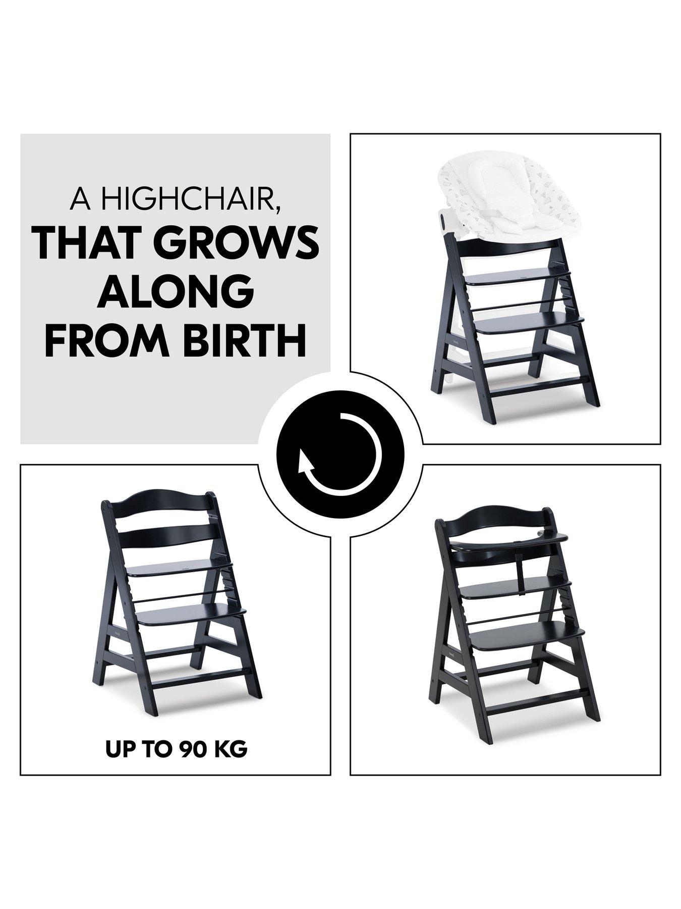Image 5 of 7 of Hauck Alpha+ Wooden Highchair - Black