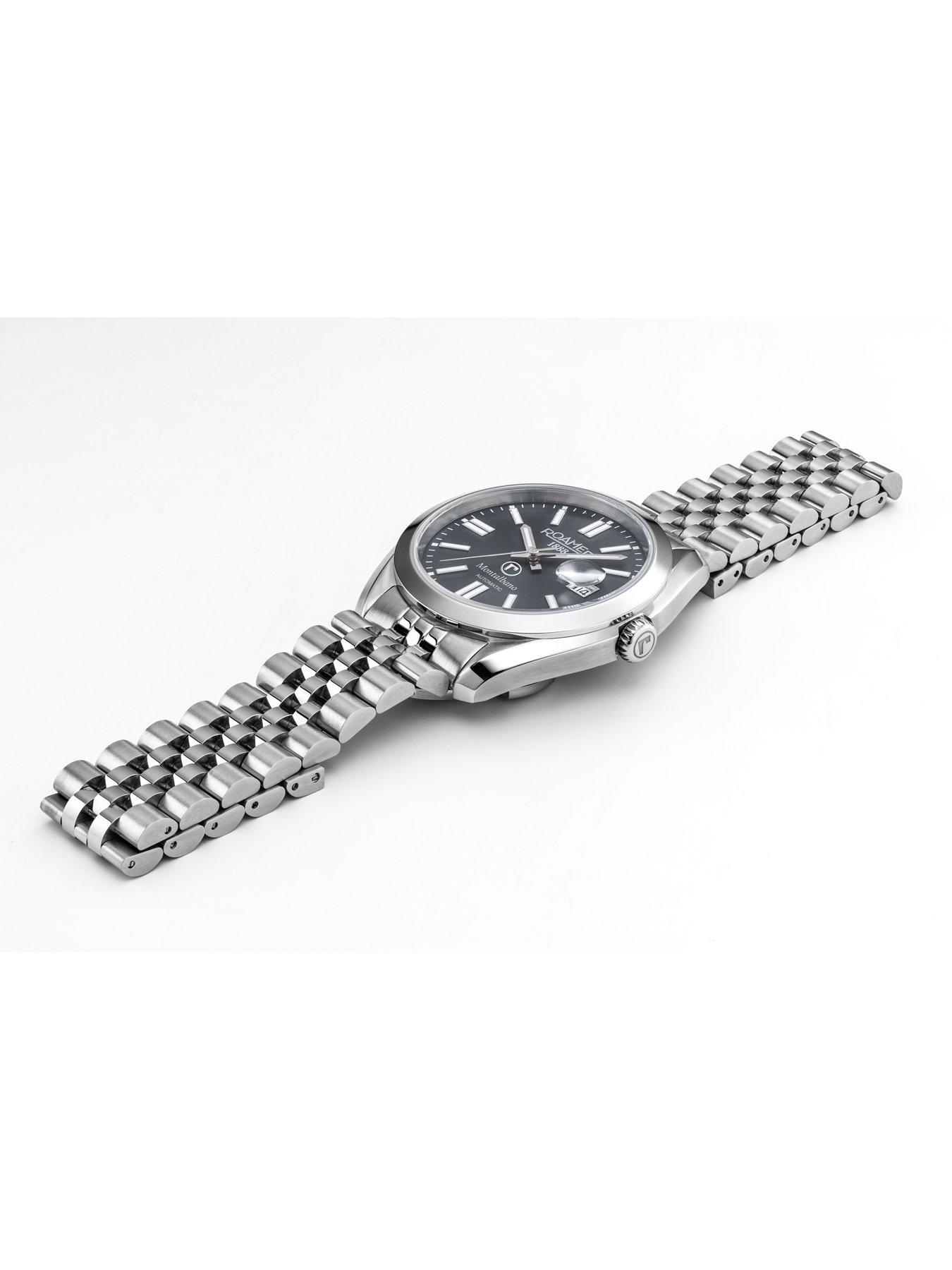 Image 3 of 3 of Roamer of Switzerland Swiss Made Montalbano Men's Automatic Watch with Grey dial in a Stainless Steel Case and Bracelet with Date Feature