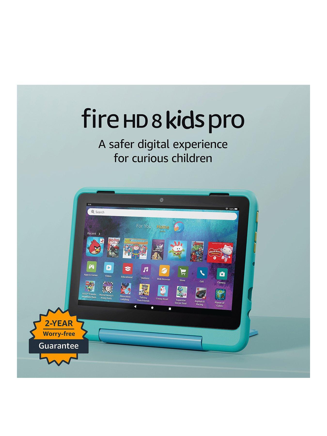 Image 2 of 6 of Amazon Fire HD 8 Kids Pro tablet, ages 6-12 , 3GB memory, 8" HD screen, 32GB, Hello Teal, (2024 release)