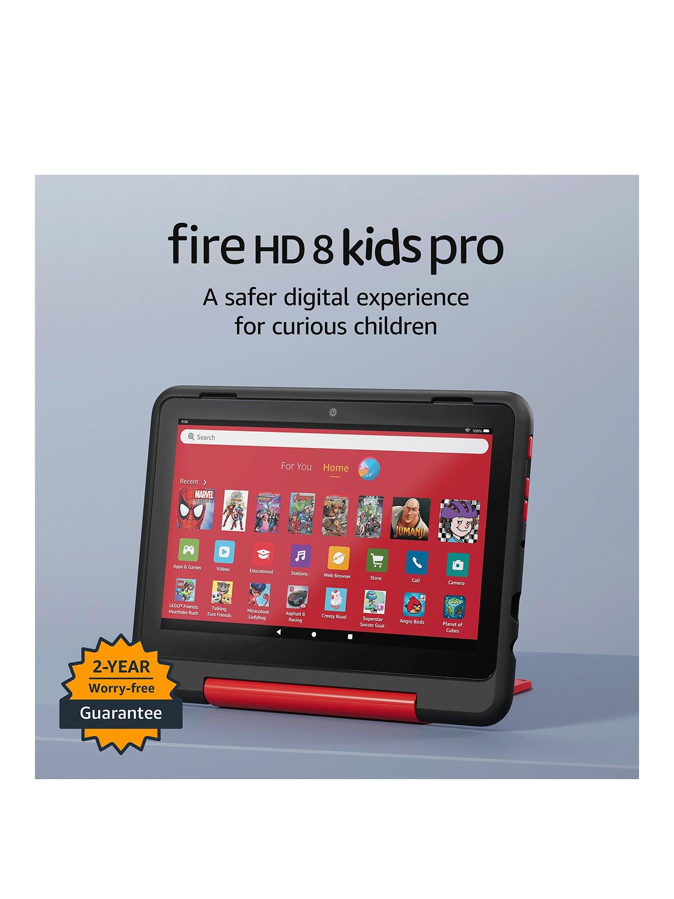 Image 2 of 6 of Amazon Fire HD 8 Kids Pro tablet, ages 6-12 , 3GB memory, 8" HD screen, 32GB, Disney Avengers, (2024 release)