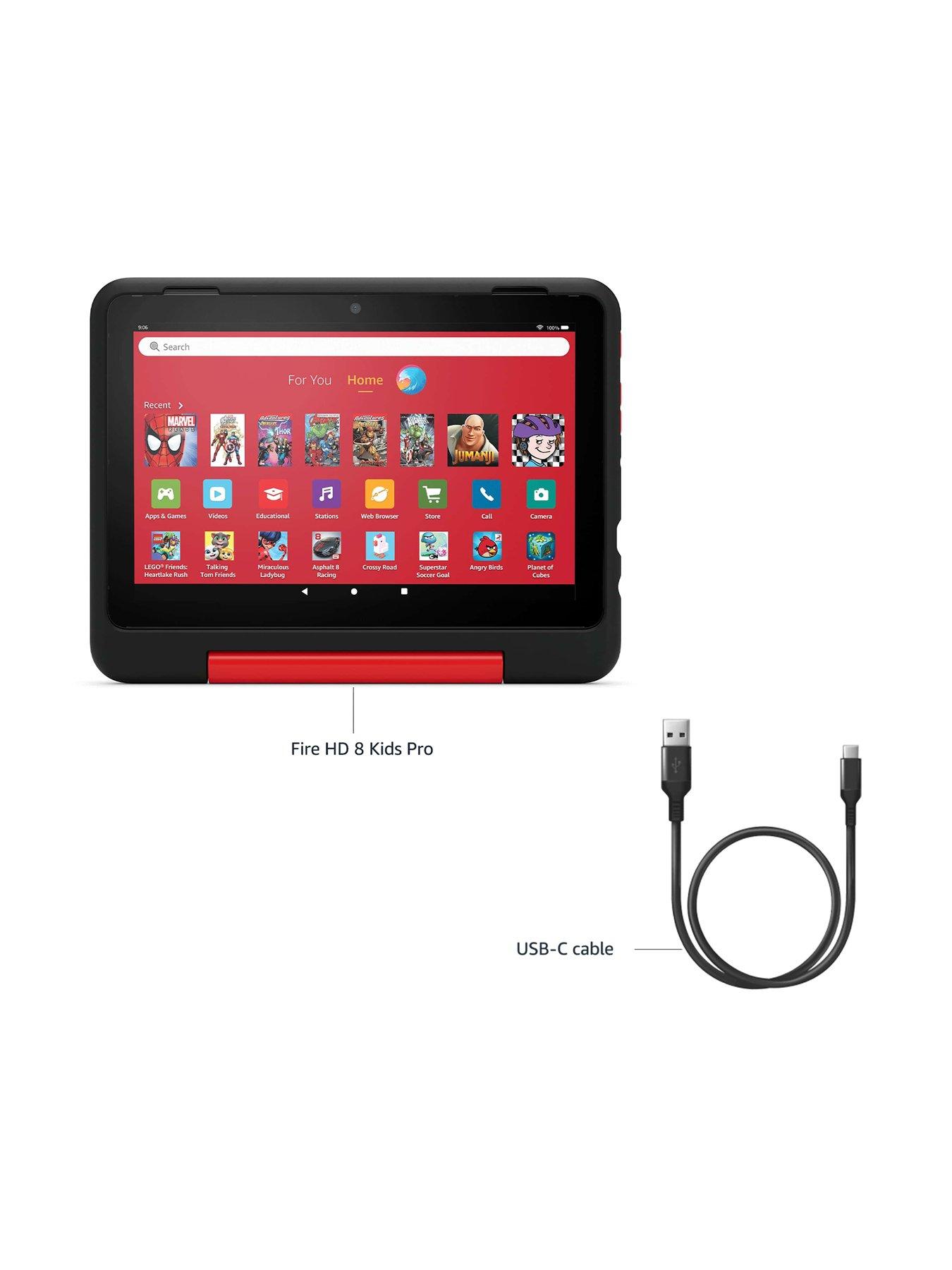 Image 4 of 6 of Amazon Fire HD 8 Kids Pro tablet, ages 6-12 , 3GB memory, 8" HD screen, 32GB, Disney Avengers, (2024 release)